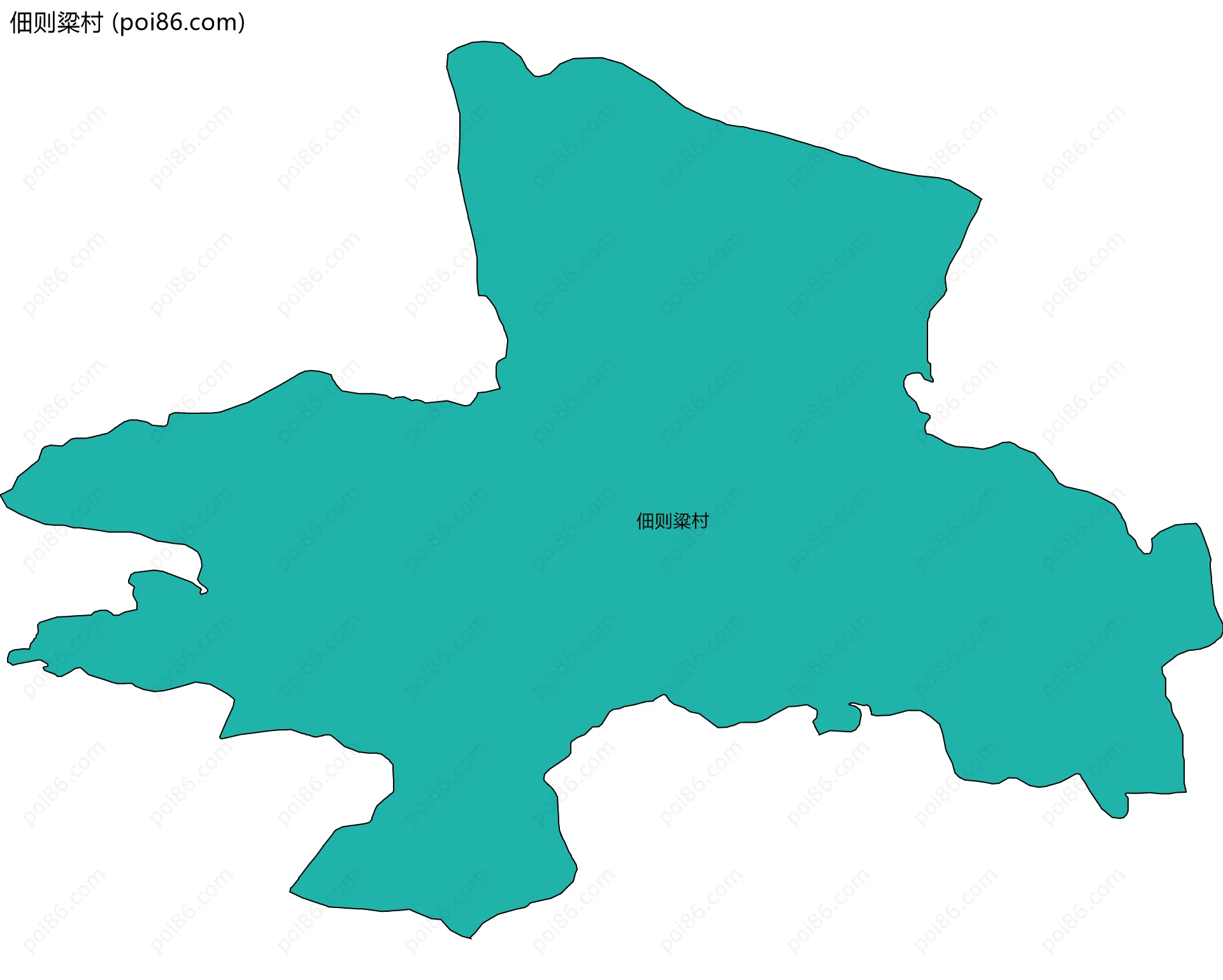 佃则粱村边界地图