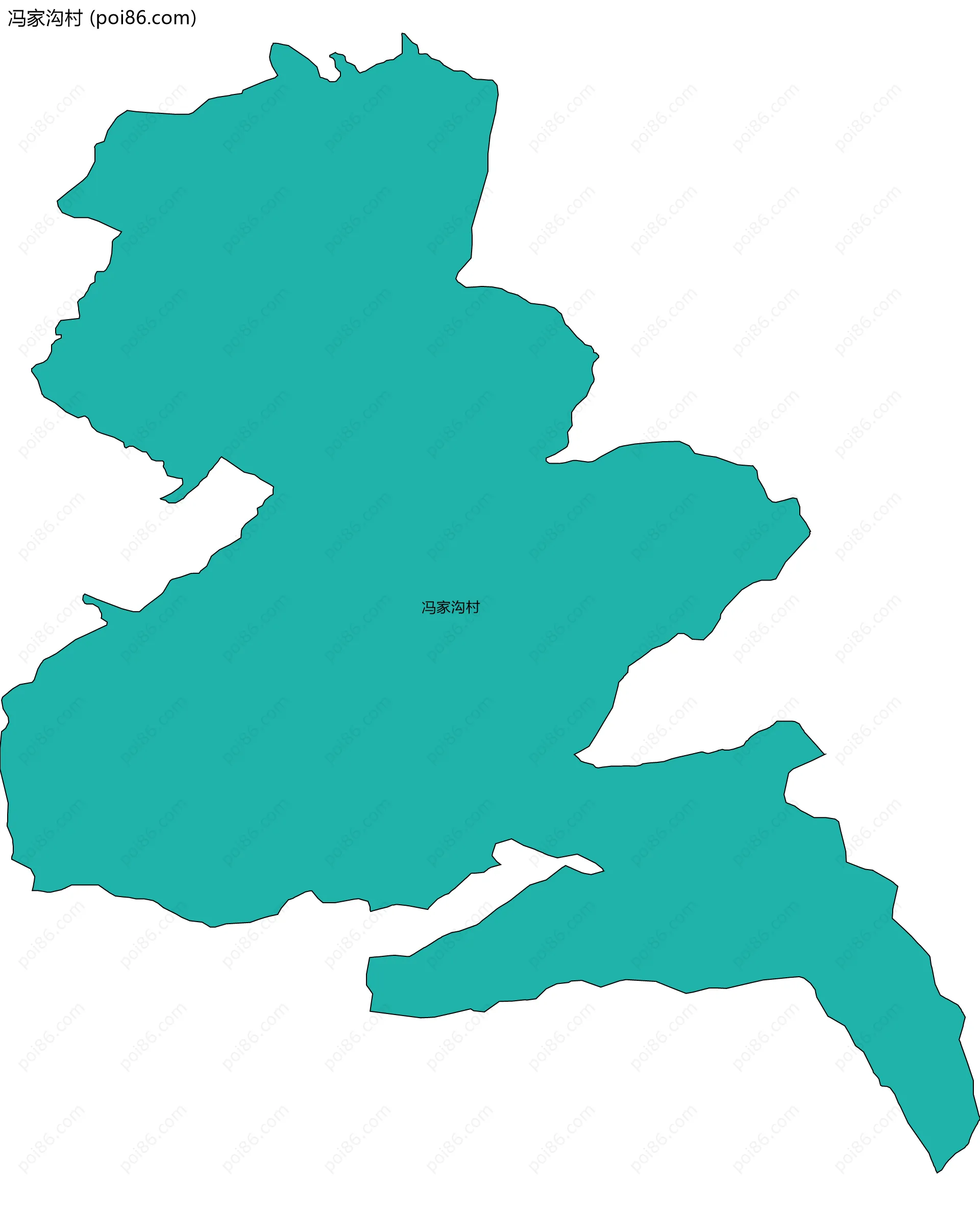 冯家沟村边界地图