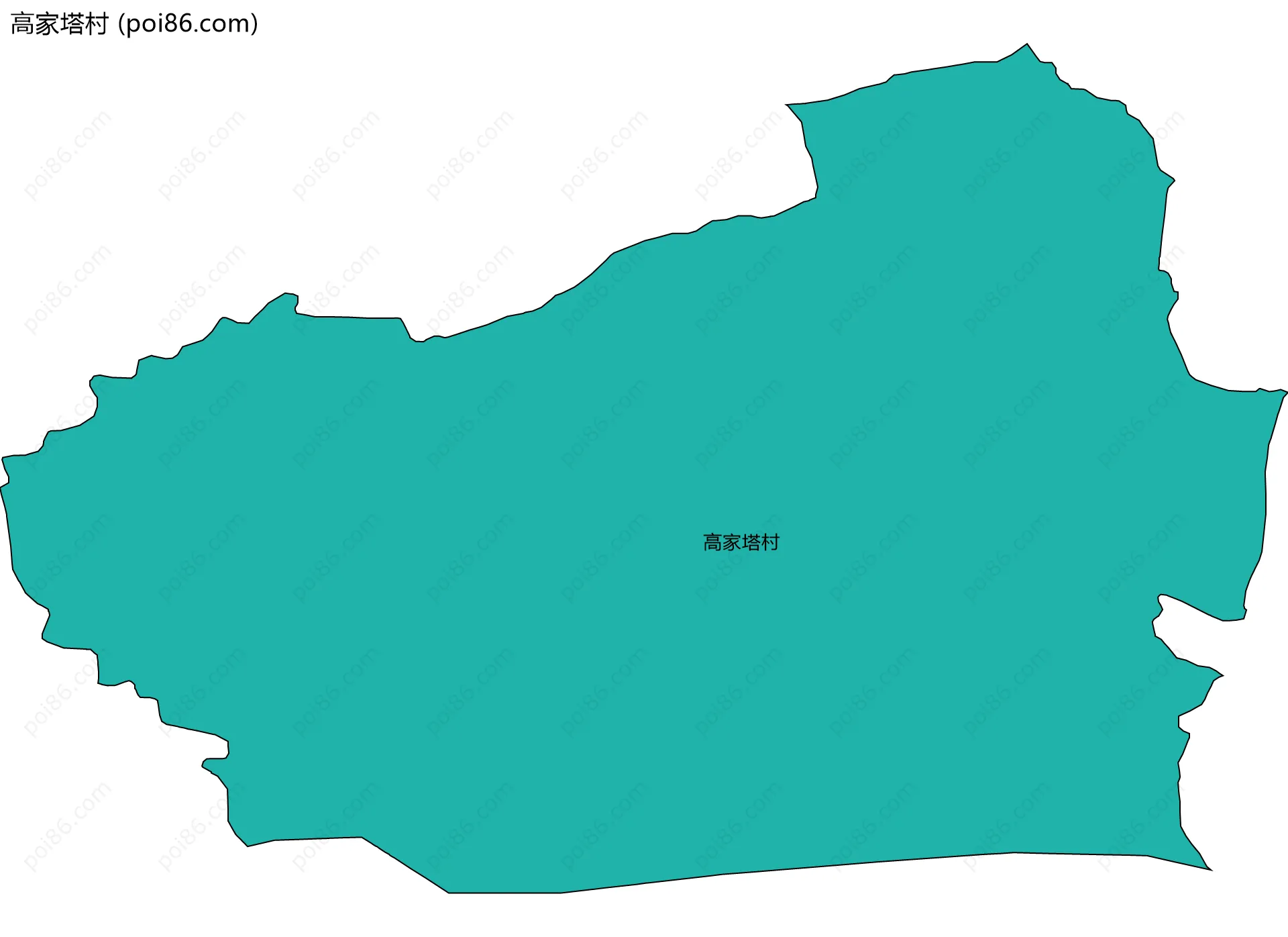 高家塔村边界地图