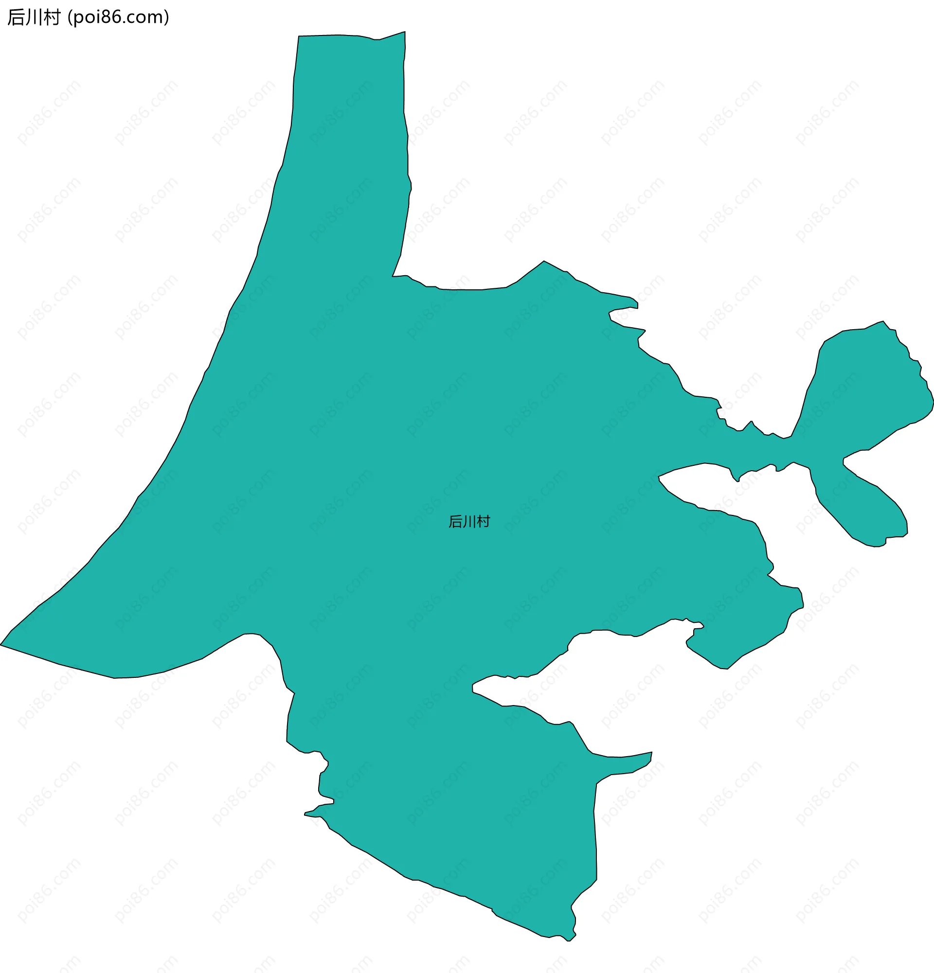 后川村边界地图