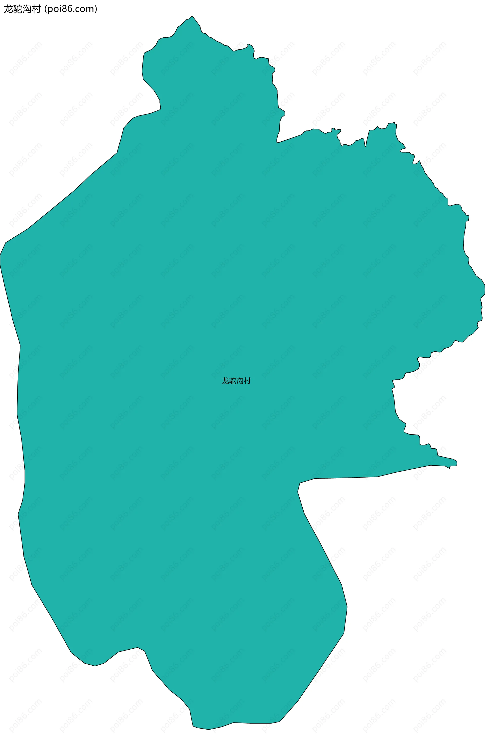 龙驼沟村边界地图