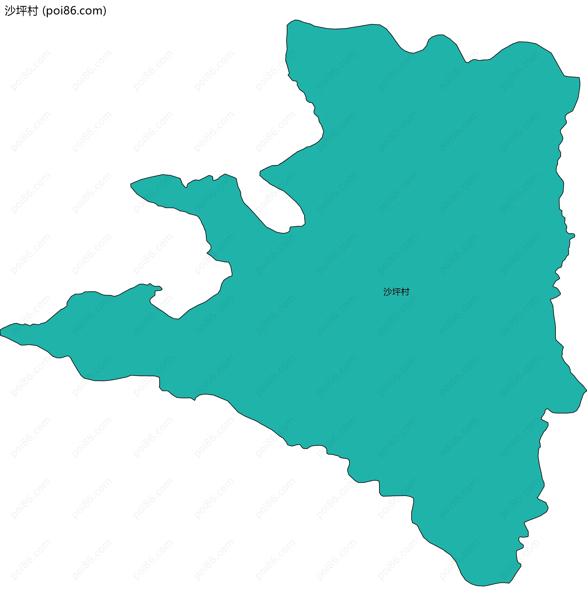 沙坪村边界地图