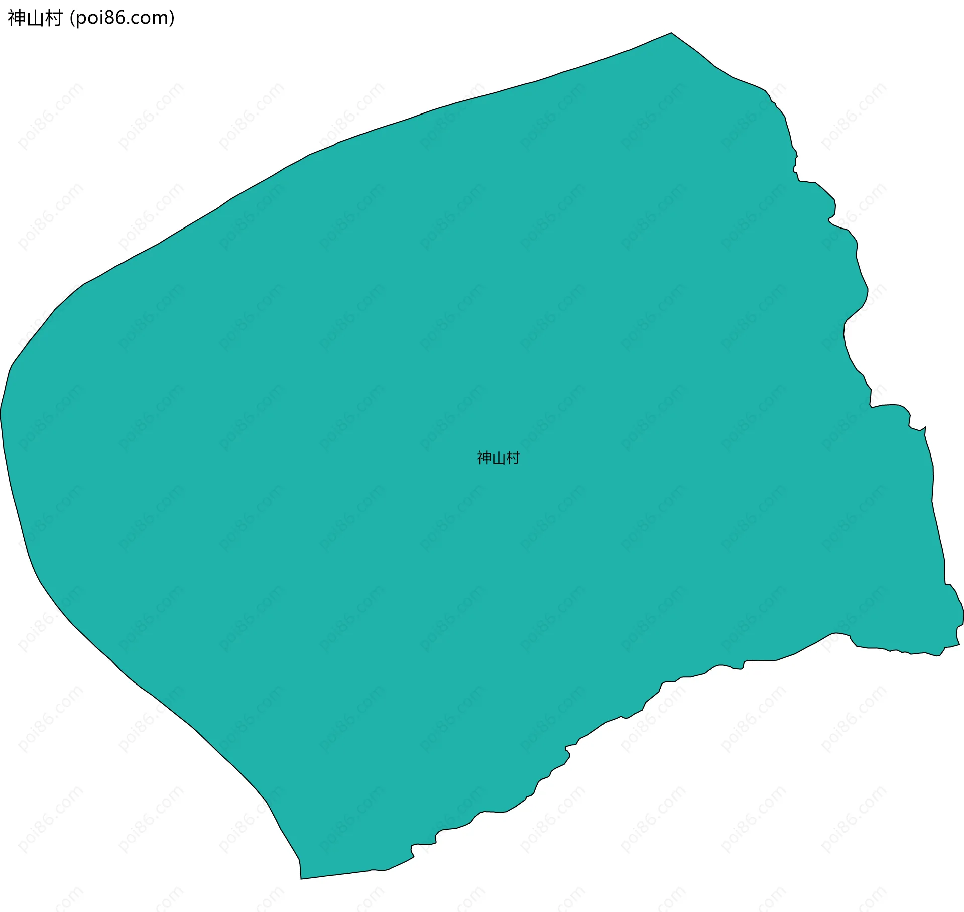 神山村边界地图