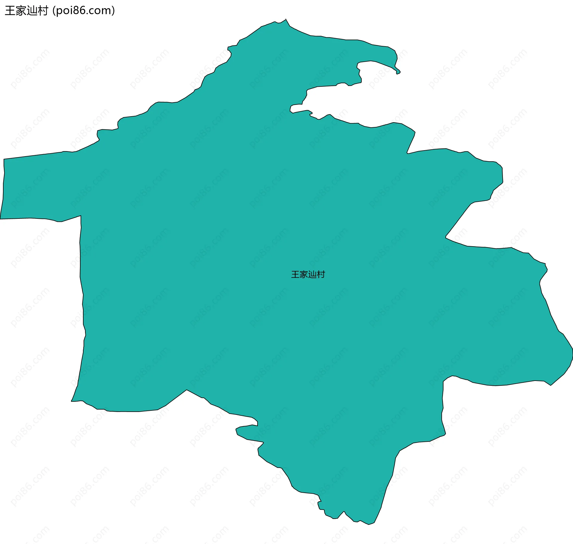 王家辿村边界地图