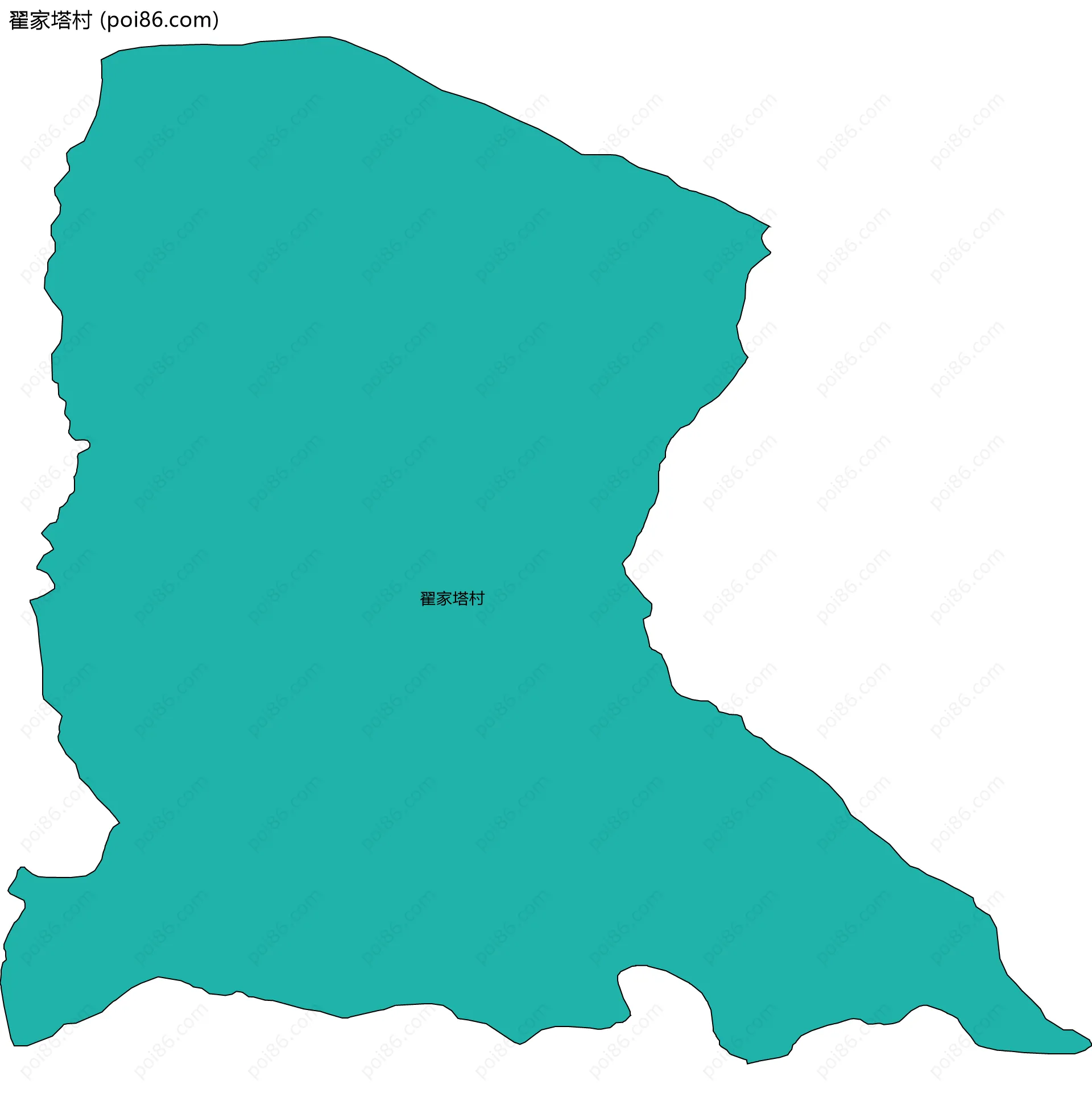 翟家塔村边界地图