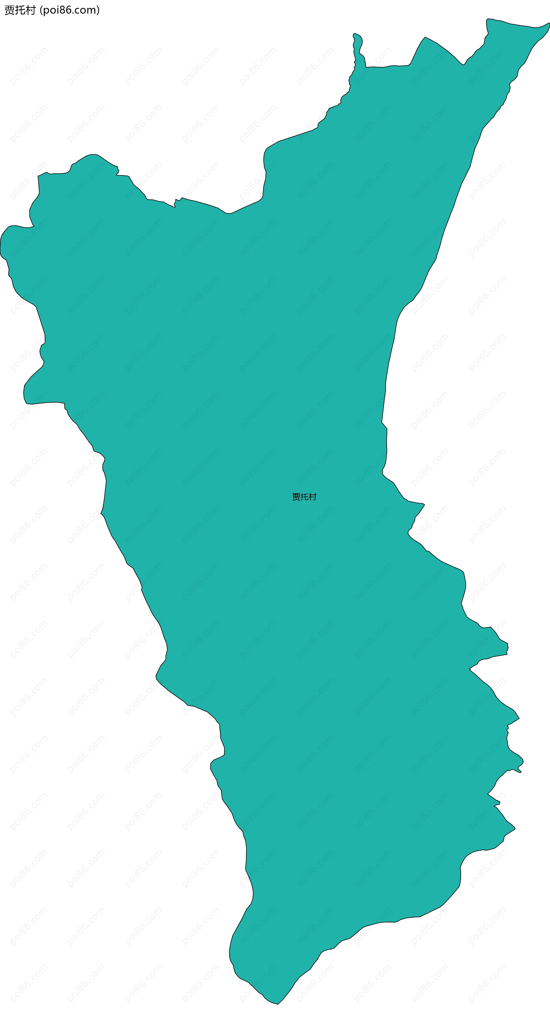 贾托村边界地图
