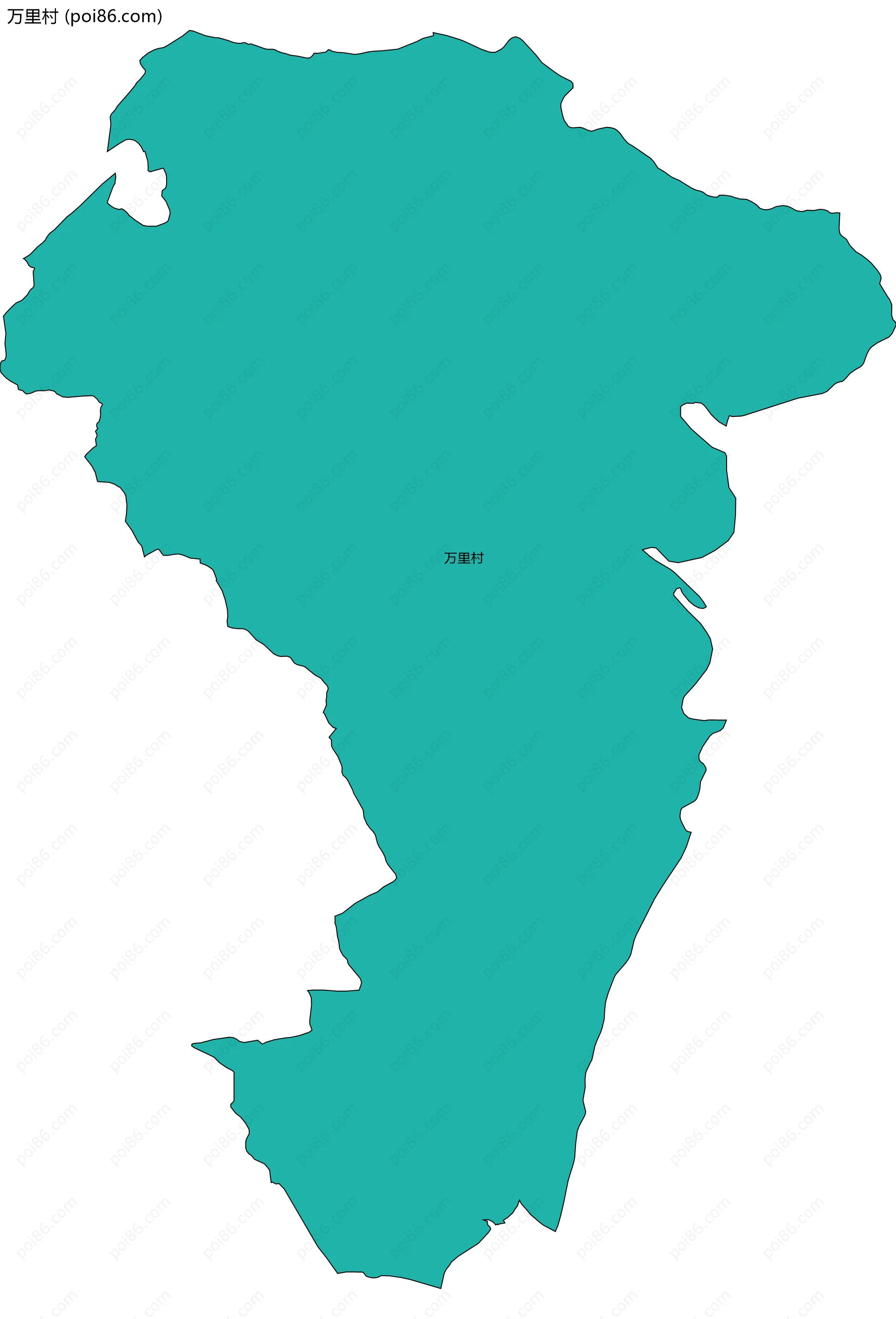 万里村边界地图