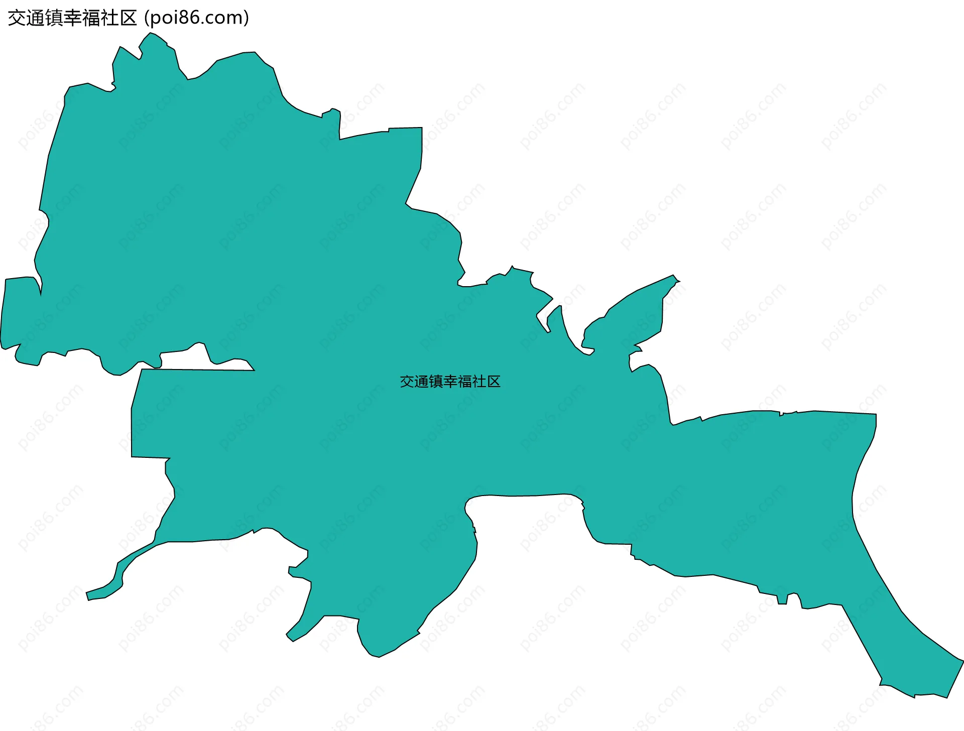 交通镇幸福社区边界地图