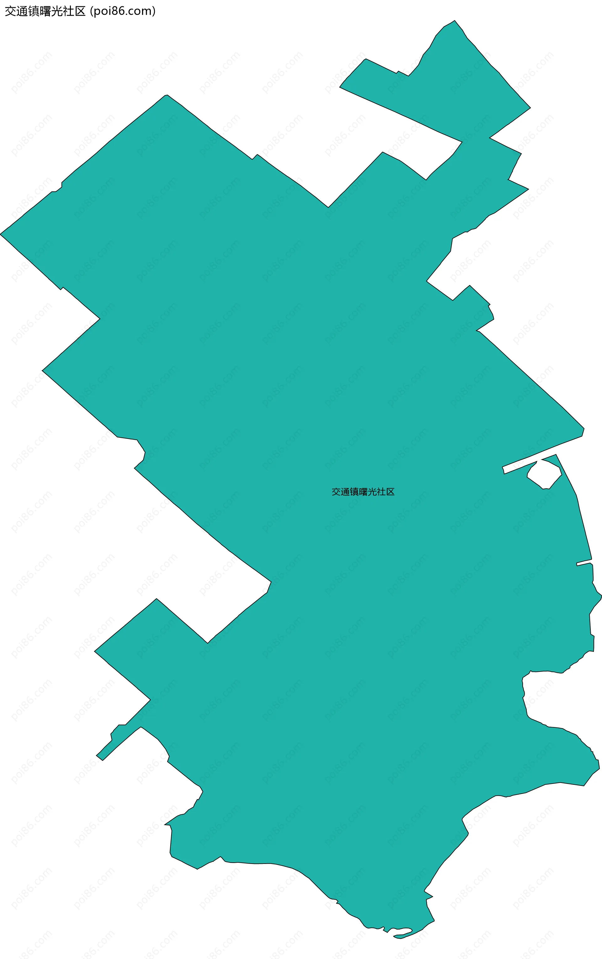 交通镇曙光社区边界地图