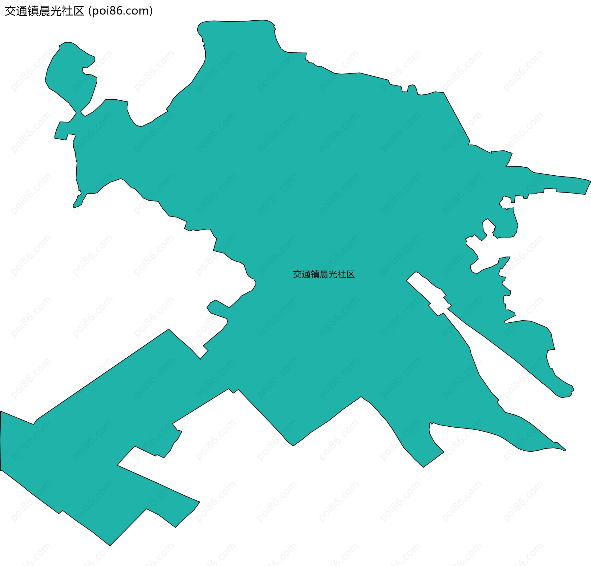 交通镇晨光社区边界地图