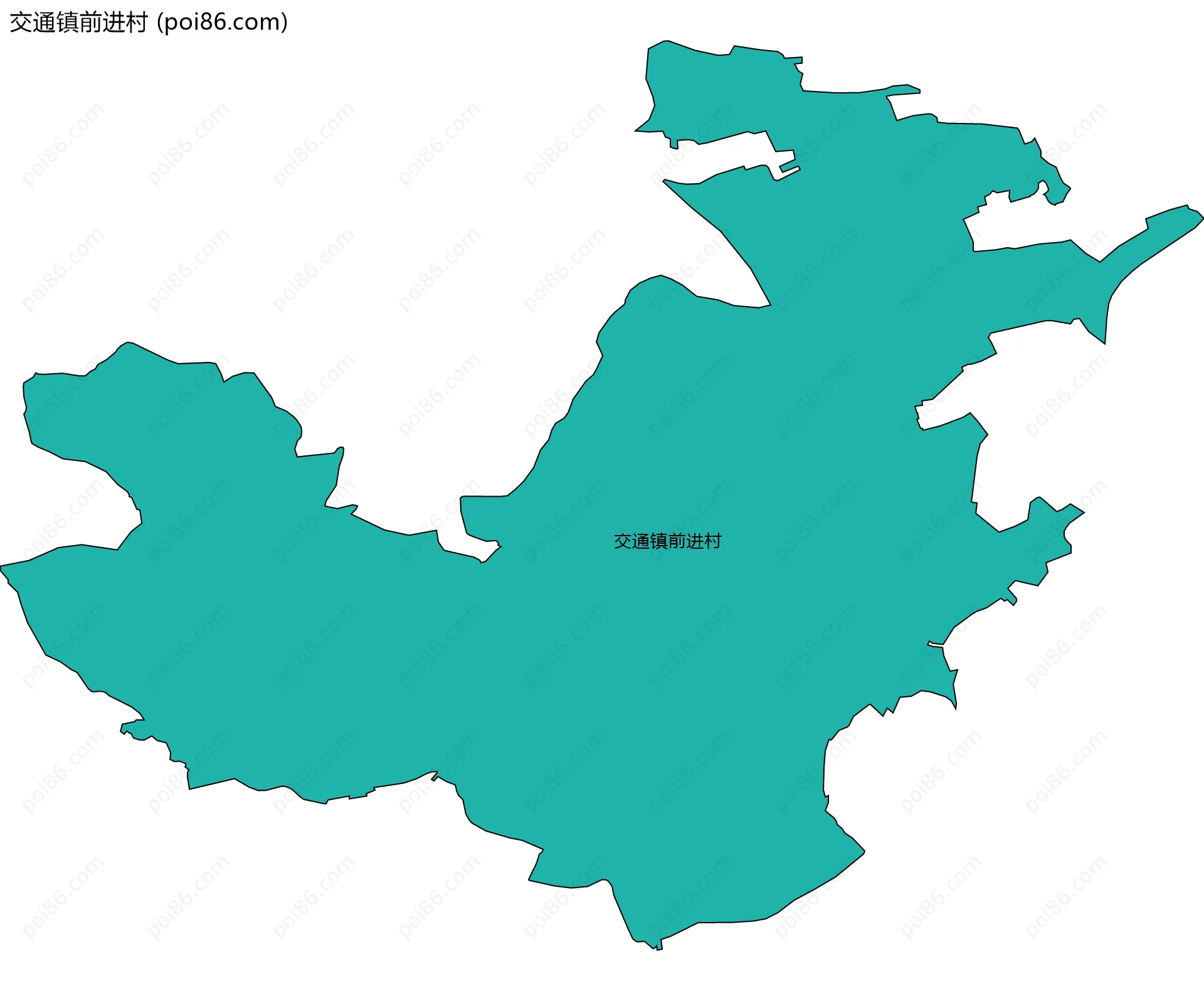 交通镇前进村边界地图