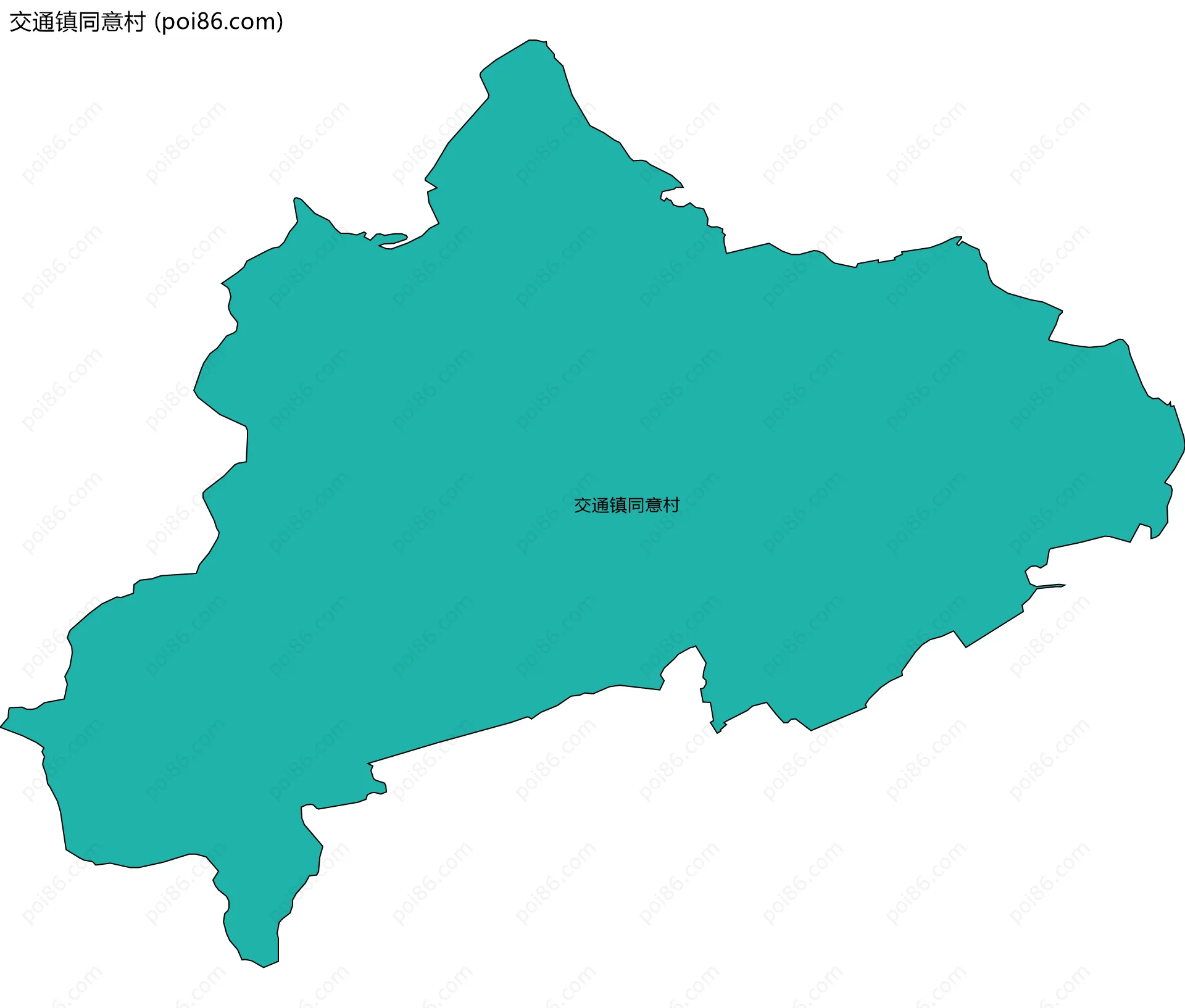 交通镇同意村边界地图