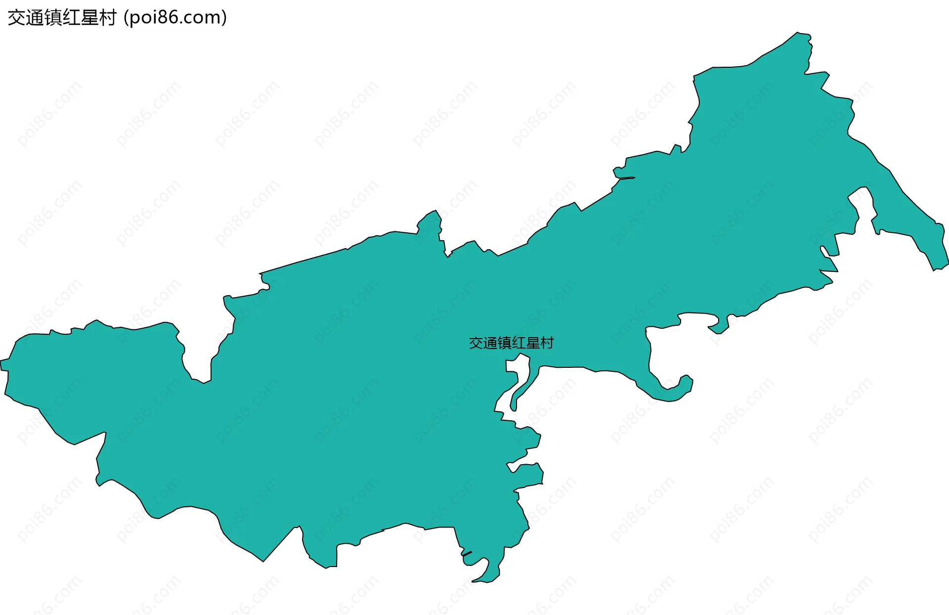 交通镇红星村边界地图