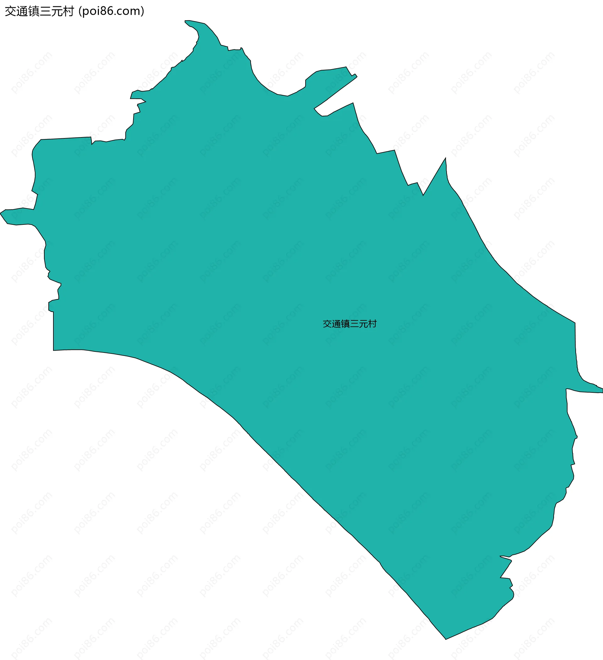 交通镇三元村边界地图