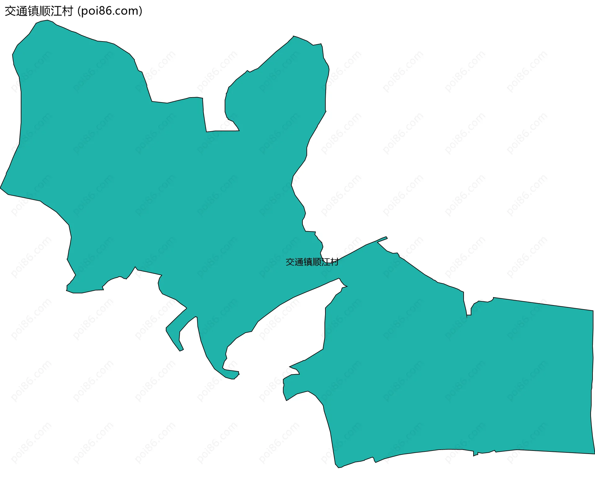 交通镇顺江村边界地图