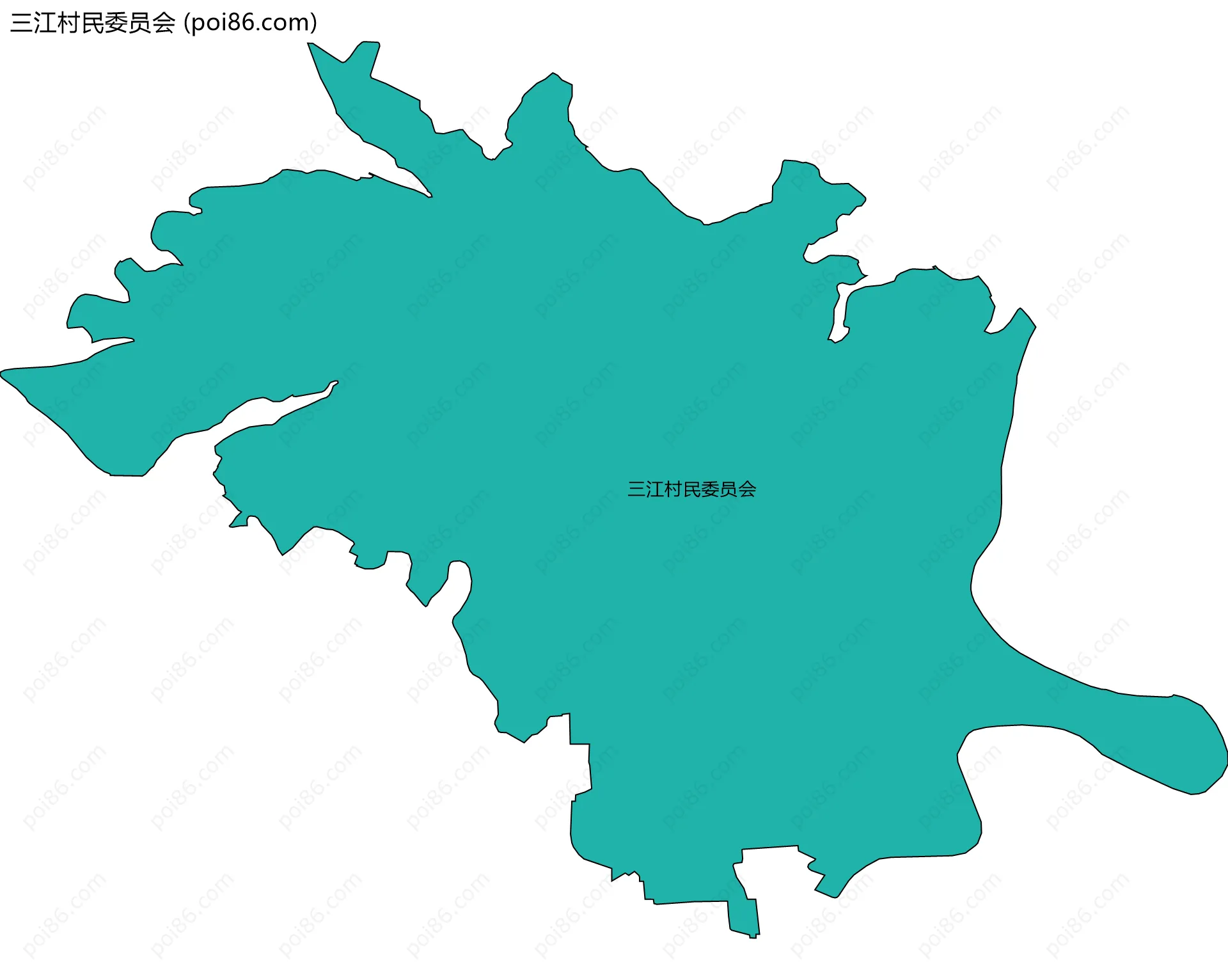 三江村民委员会边界地图