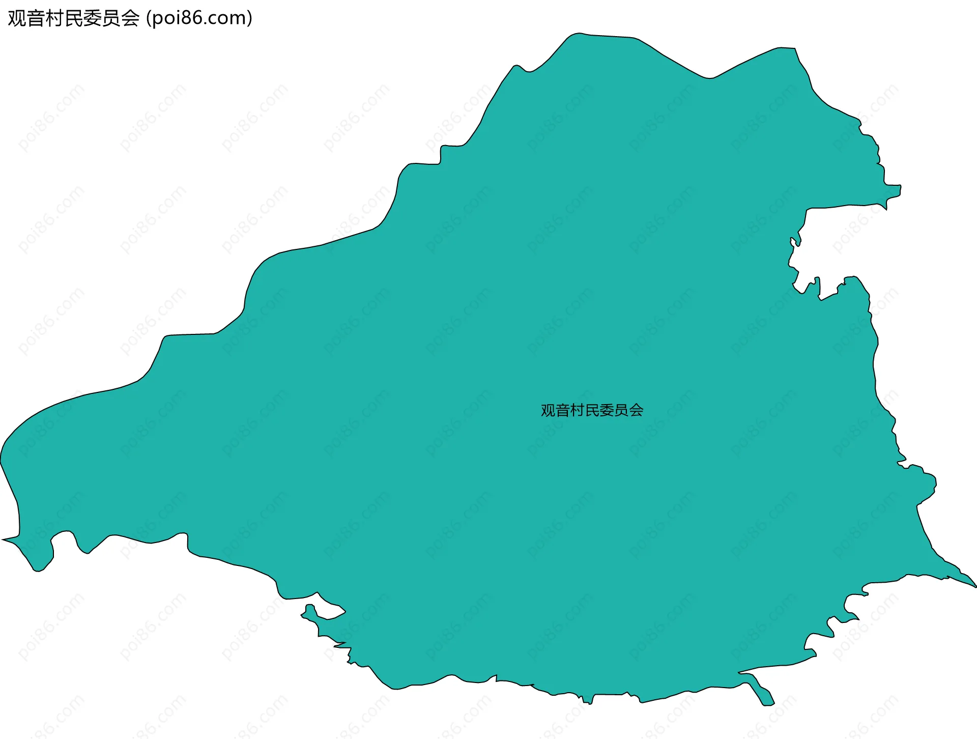 观音村民委员会边界地图