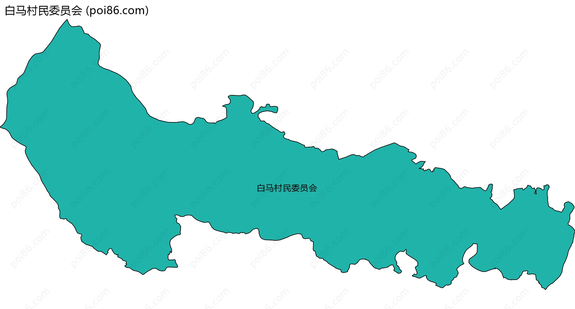 白马村民委员会边界地图