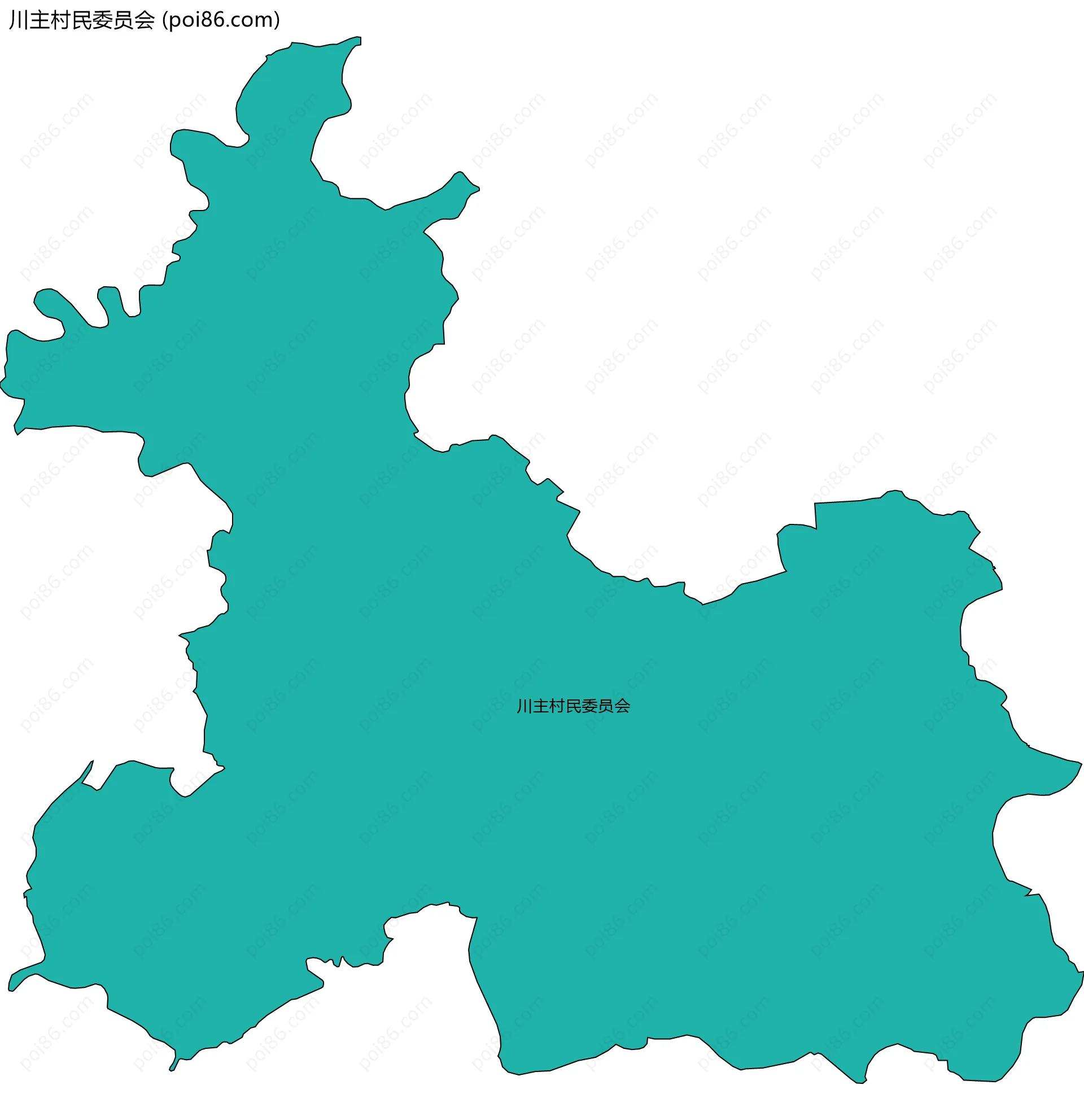 川主村民委员会边界地图