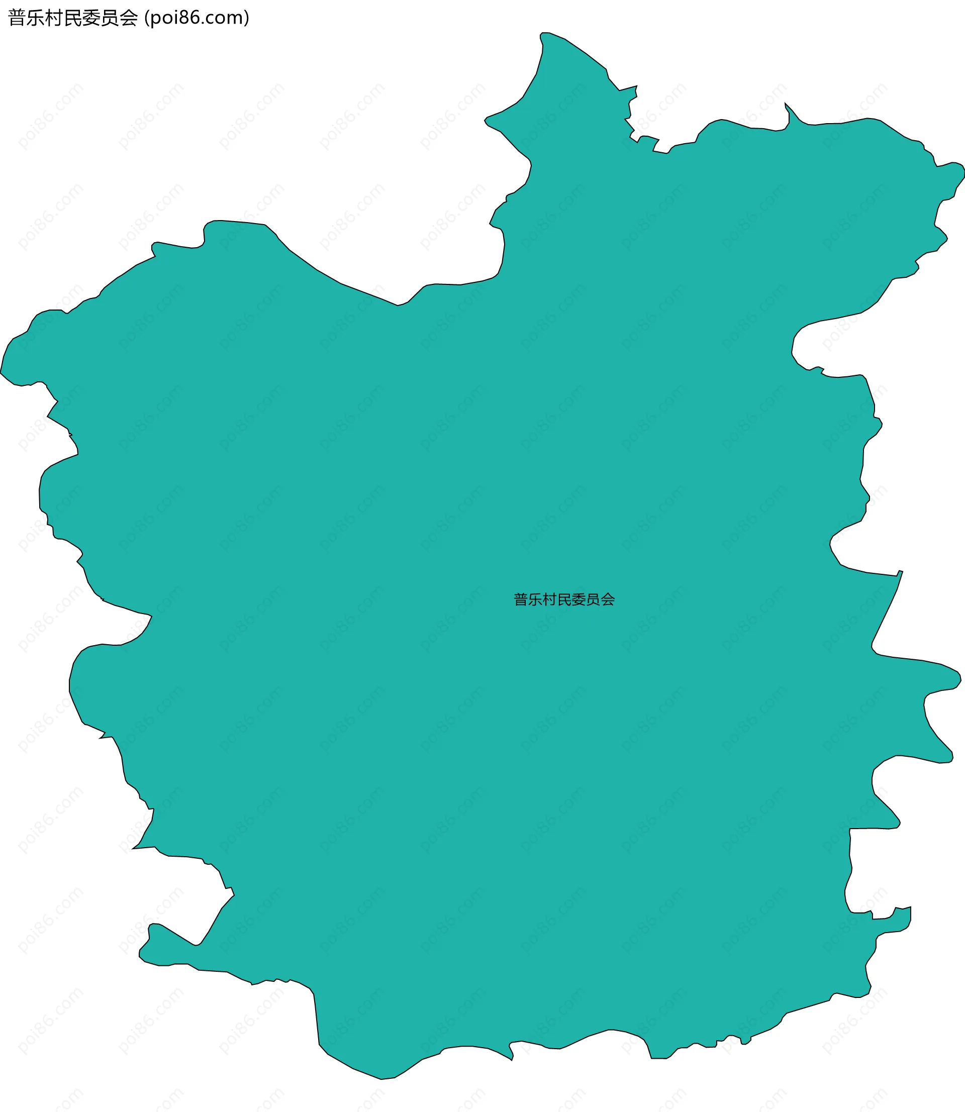 普乐村民委员会边界地图