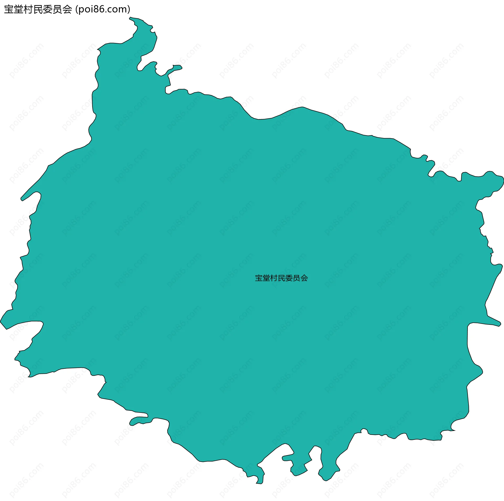 宝堂村民委员会边界地图