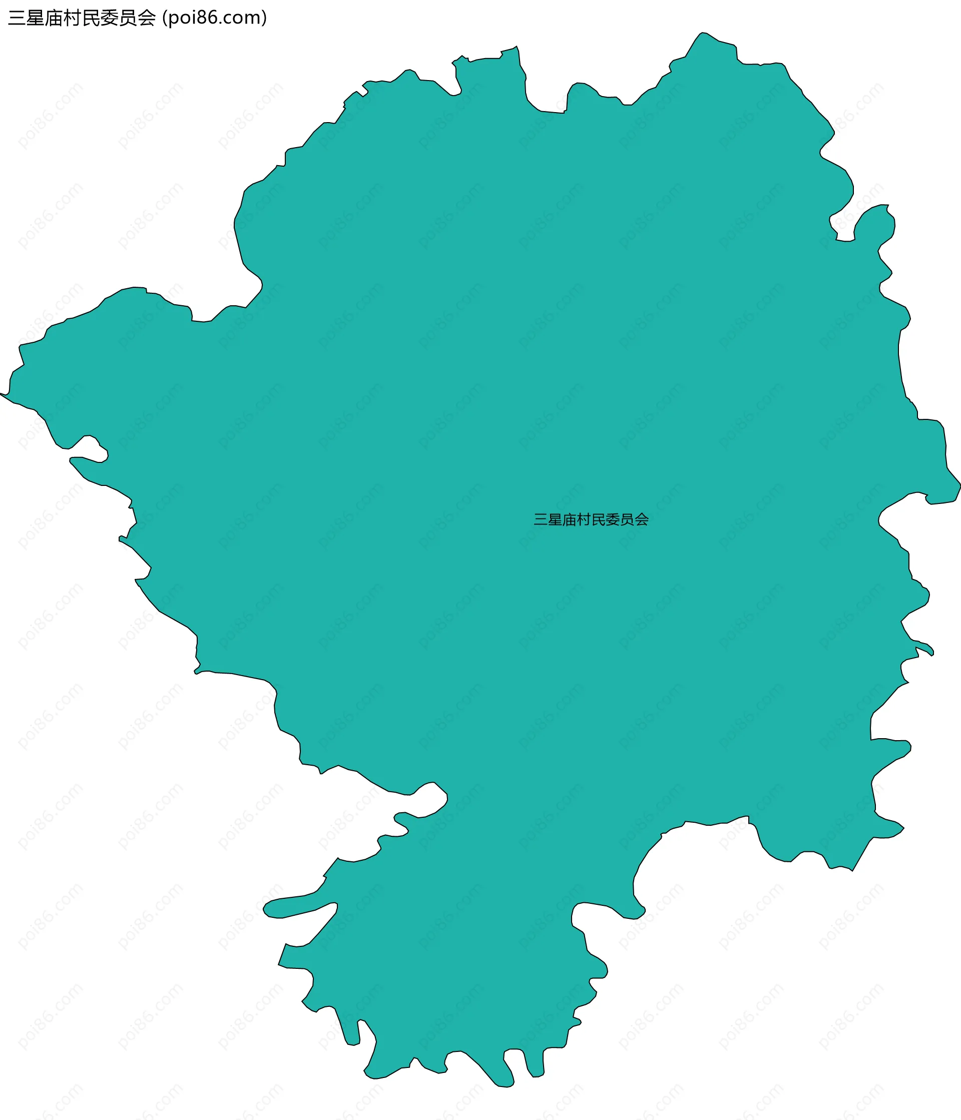 三星庙村民委员会边界地图