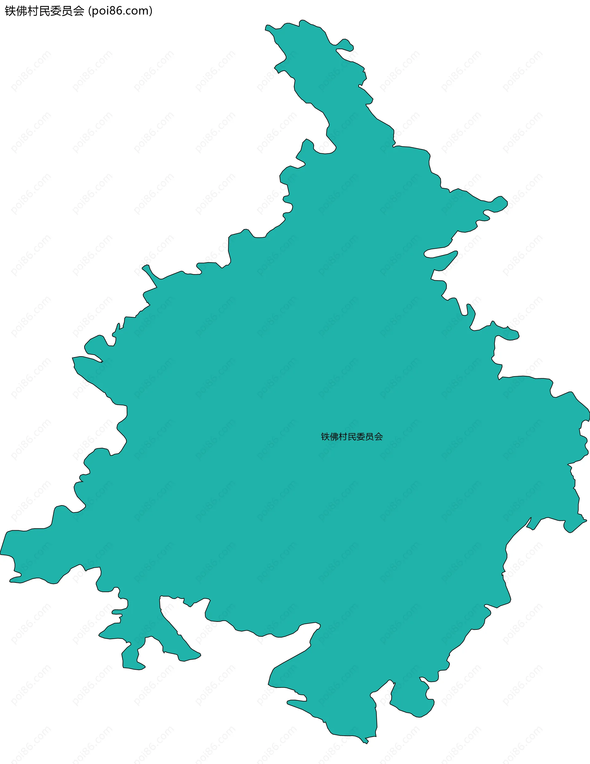 铁佛村民委员会边界地图