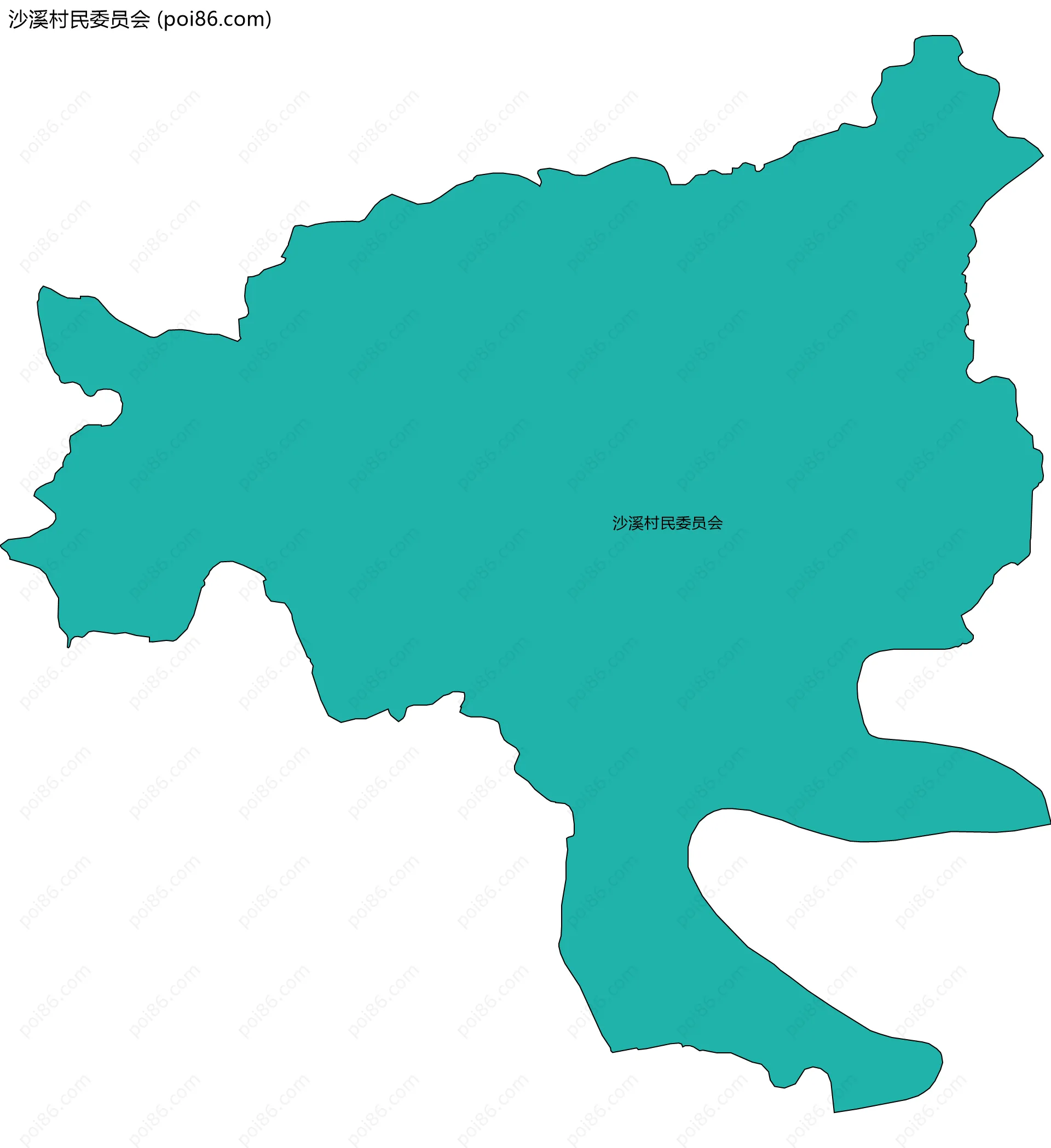 沙溪村民委员会边界地图