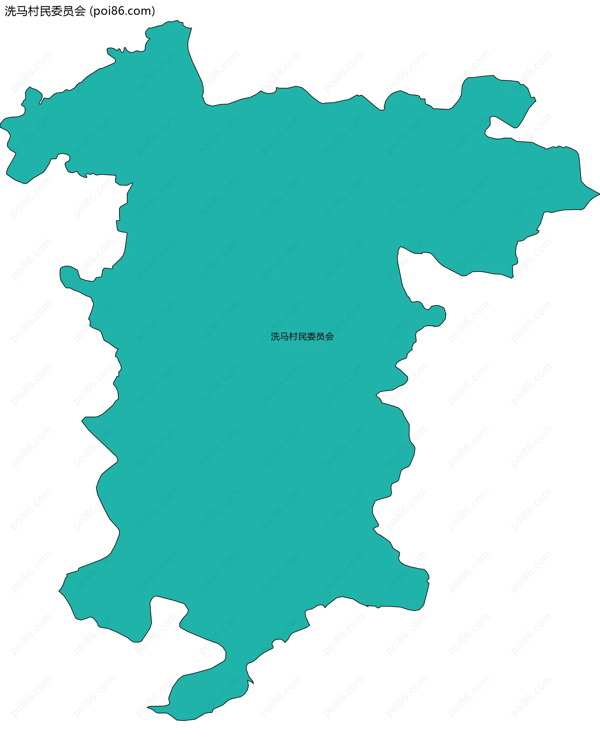 洗马村民委员会边界地图