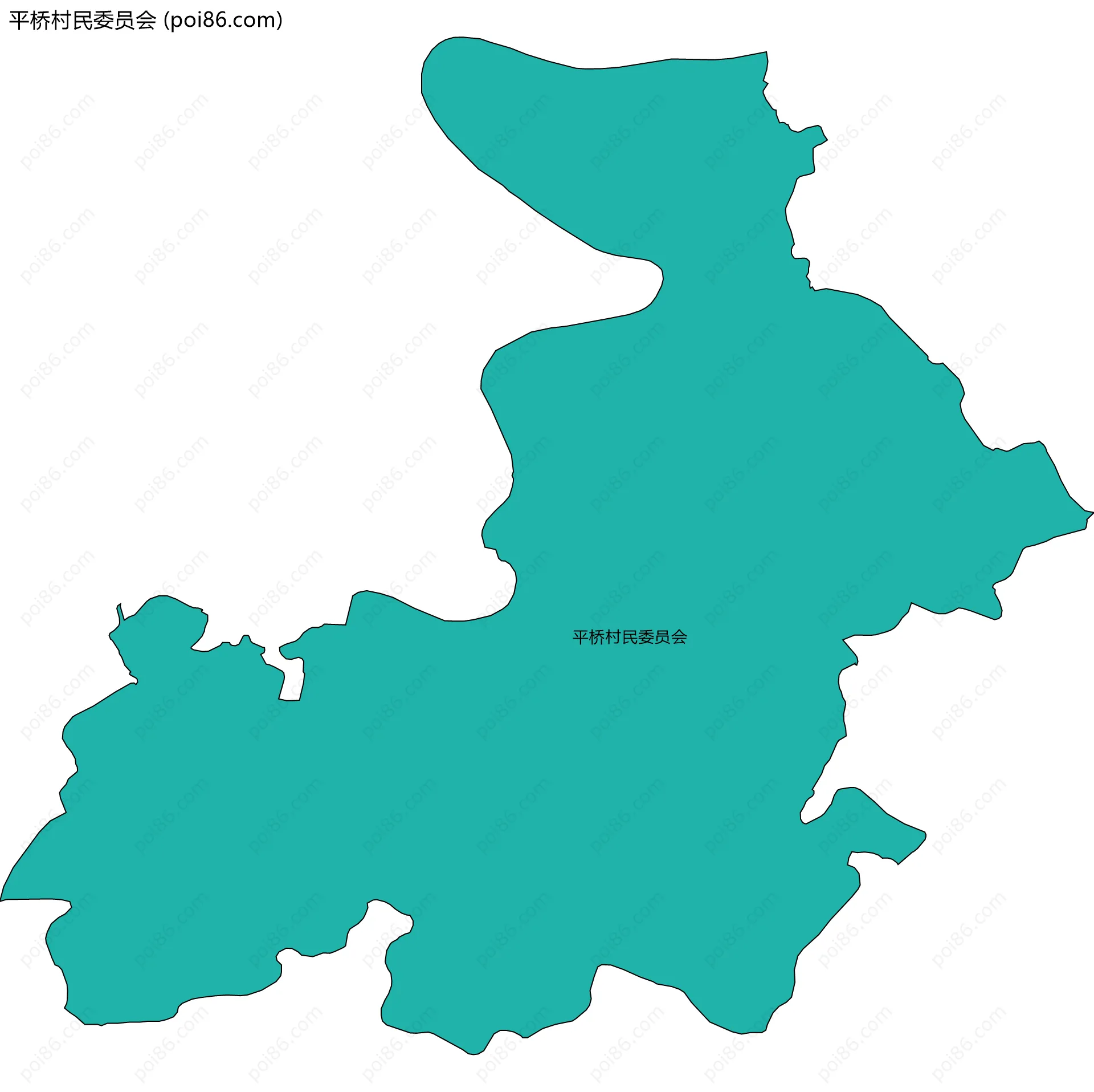 平桥村民委员会边界地图