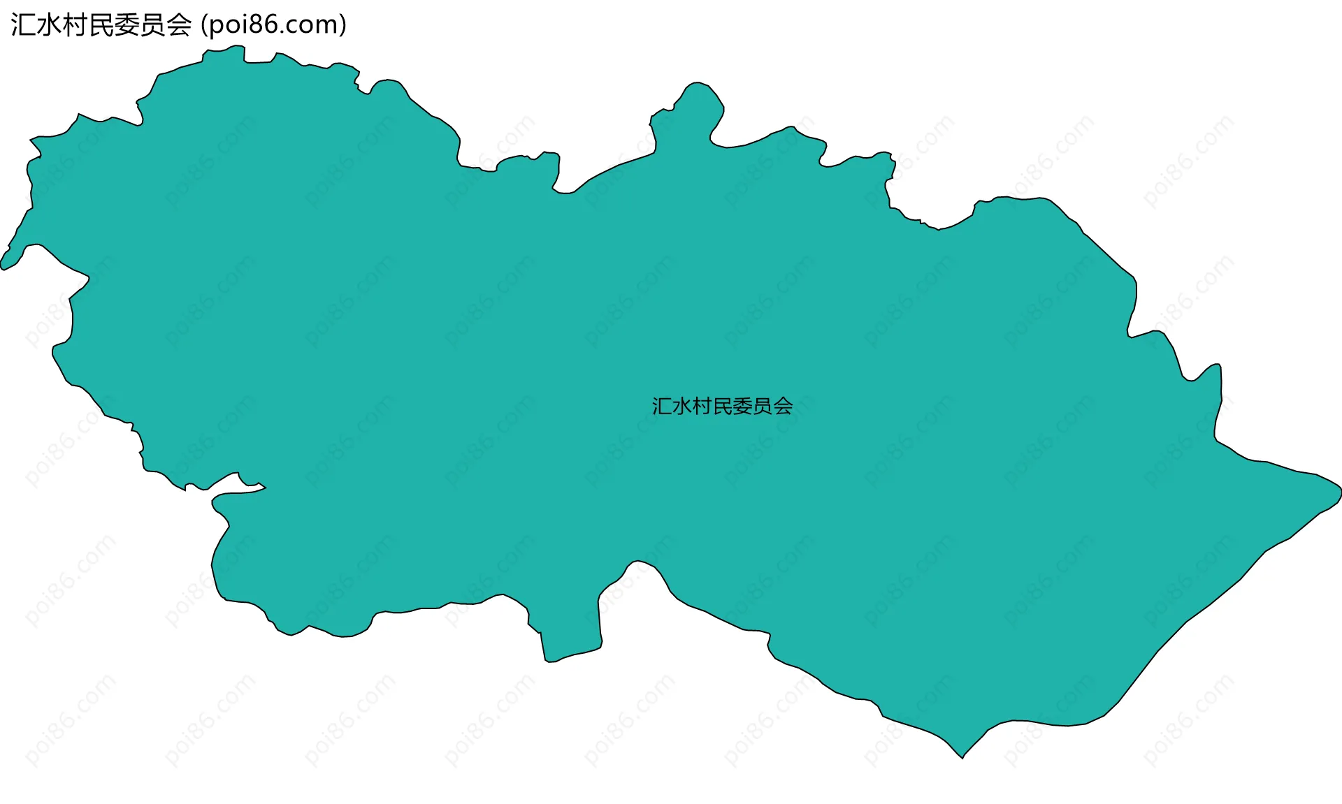 汇水村民委员会边界地图