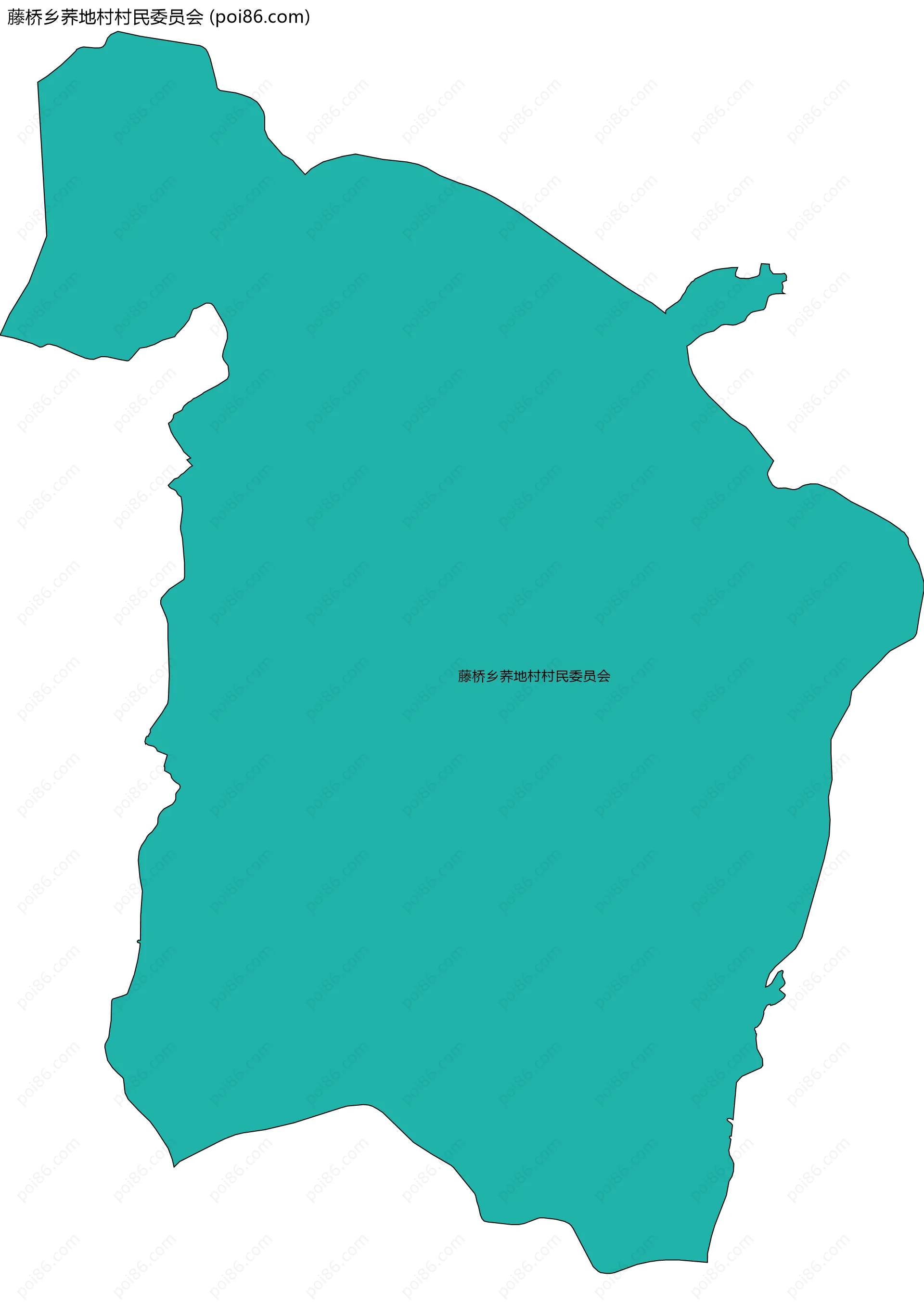 藤桥乡荞地村村民委员会边界地图