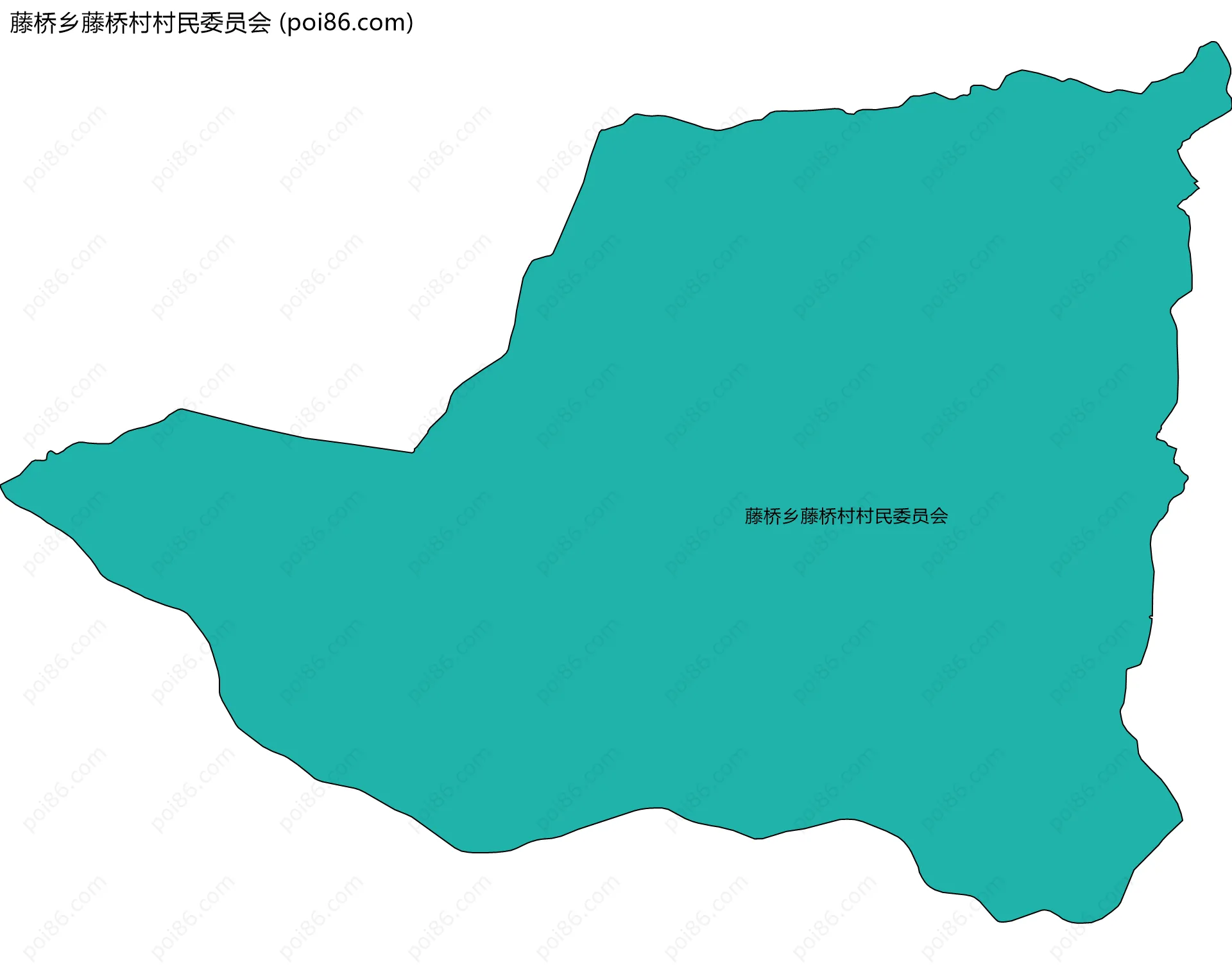 藤桥乡藤桥村村民委员会边界地图