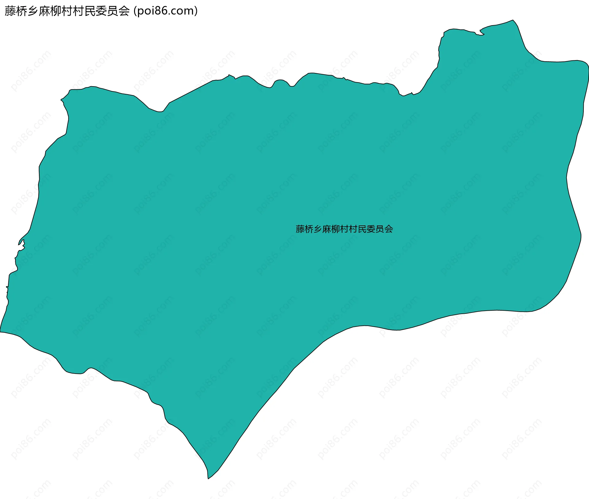 藤桥乡麻柳村村民委员会边界地图