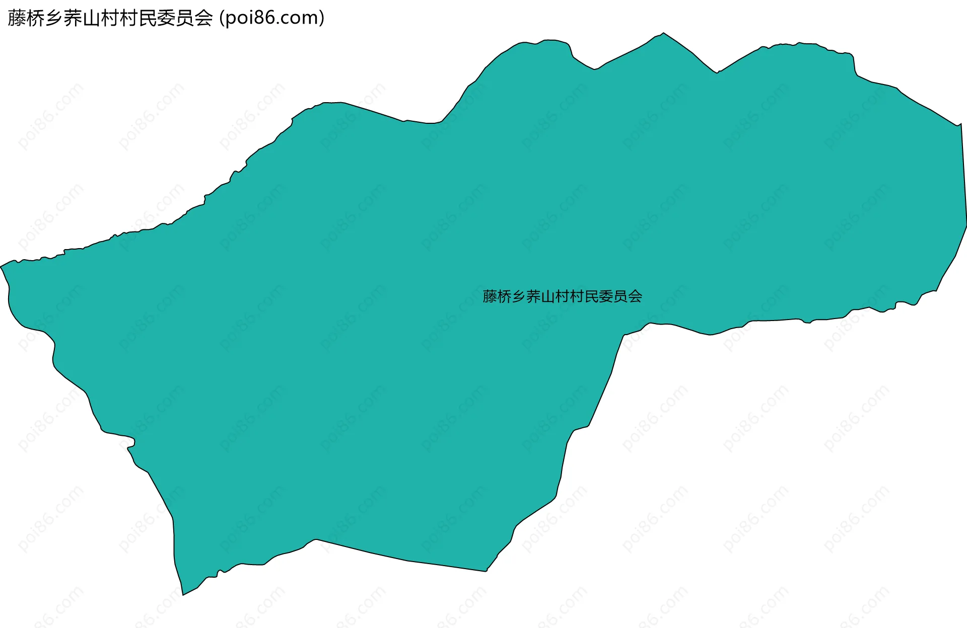 藤桥乡荞山村村民委员会边界地图