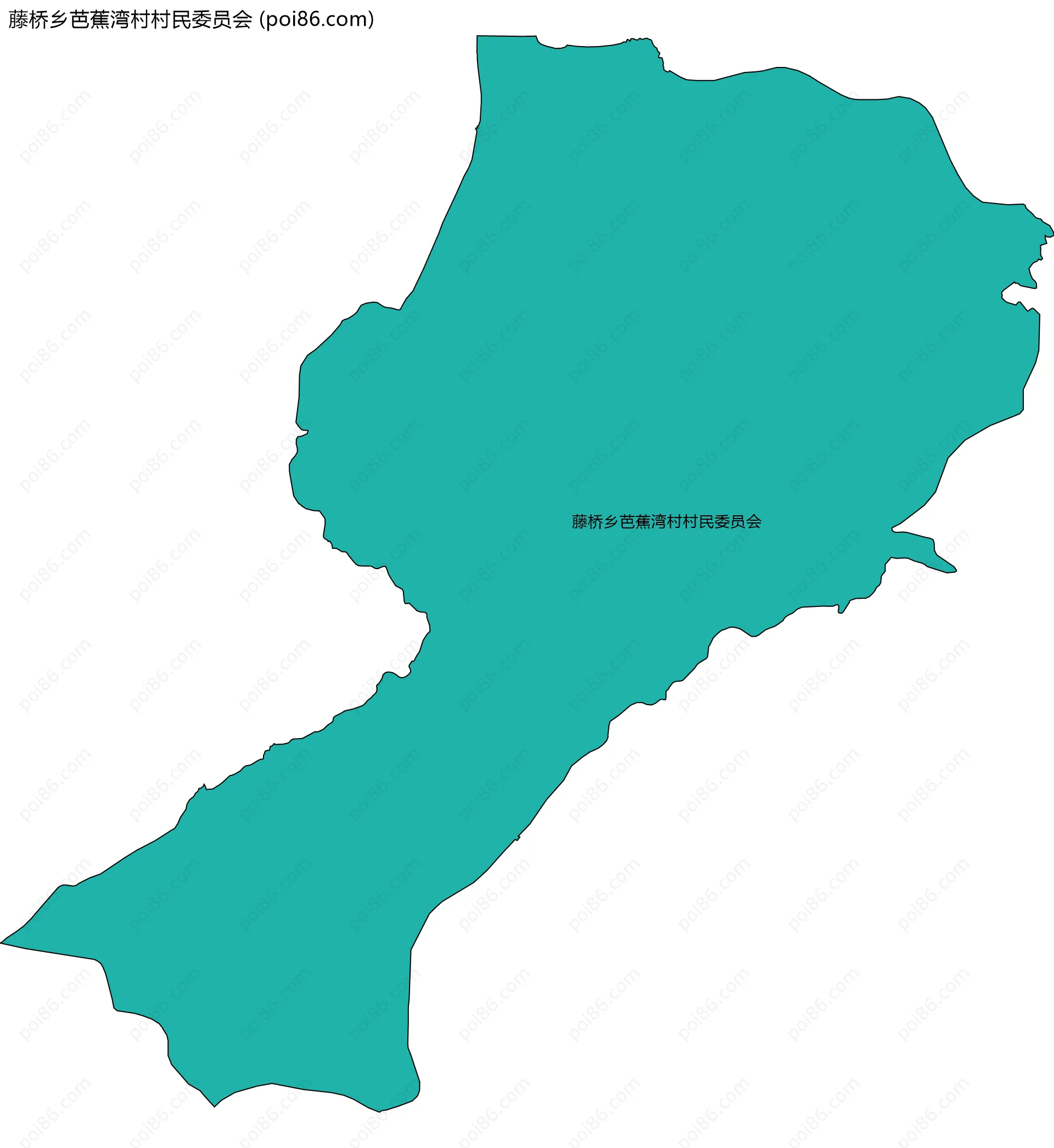 藤桥乡芭蕉湾村村民委员会边界地图