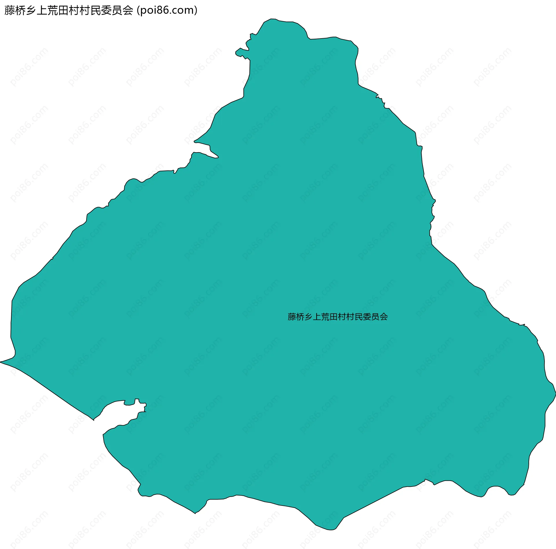 藤桥乡上荒田村村民委员会边界地图