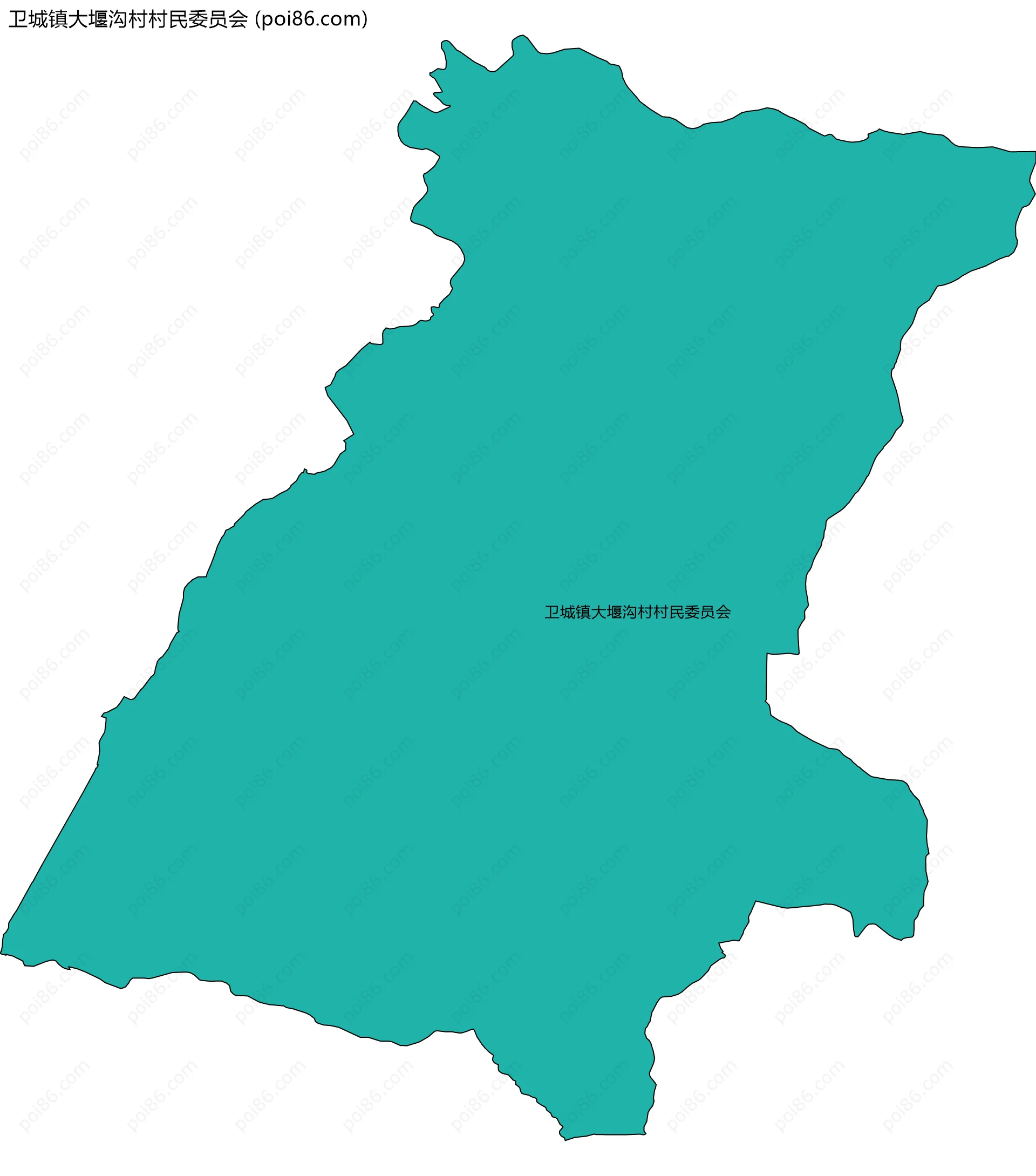 卫城镇大堰沟村村民委员会边界地图