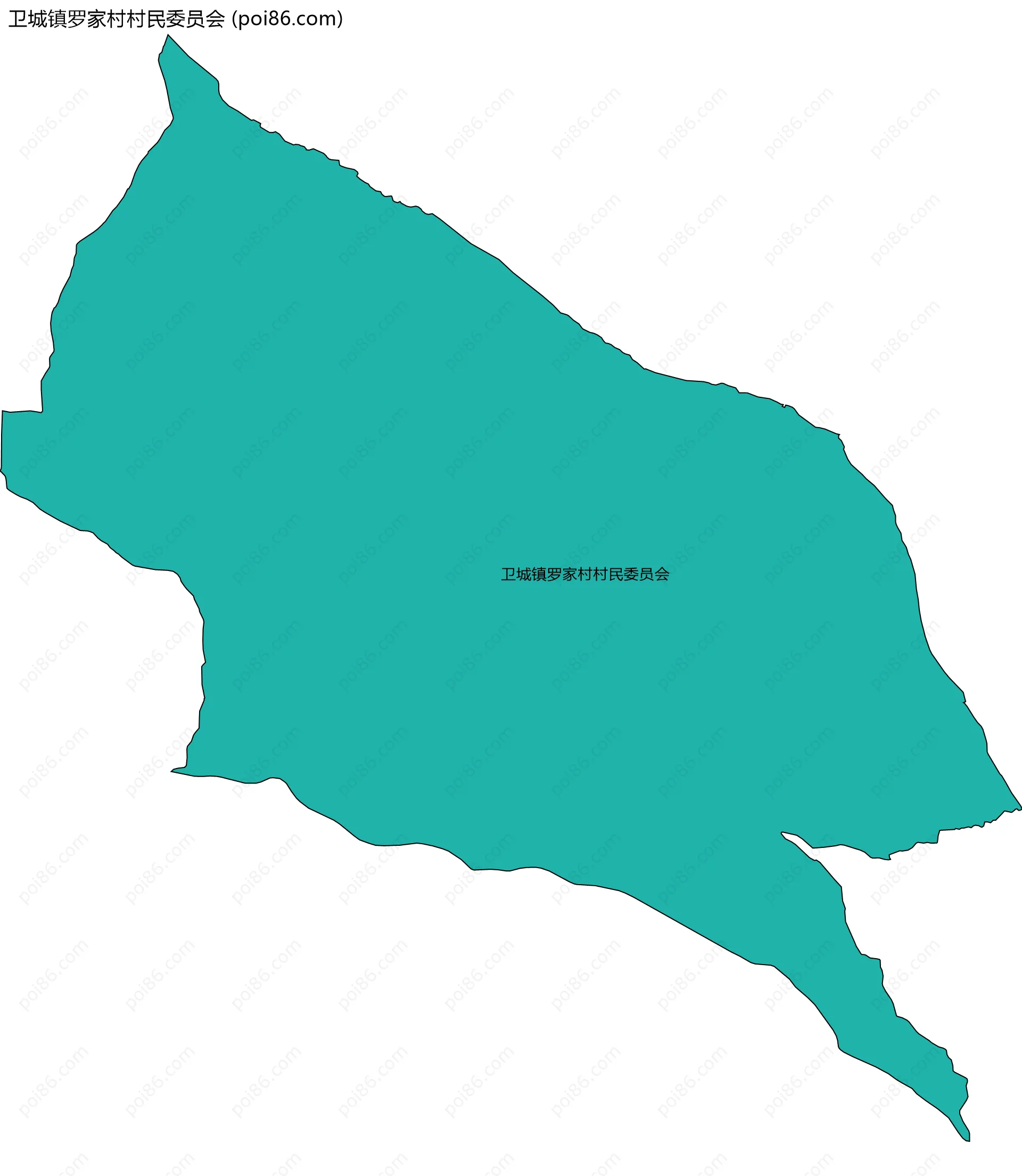 卫城镇罗家村村民委员会边界地图