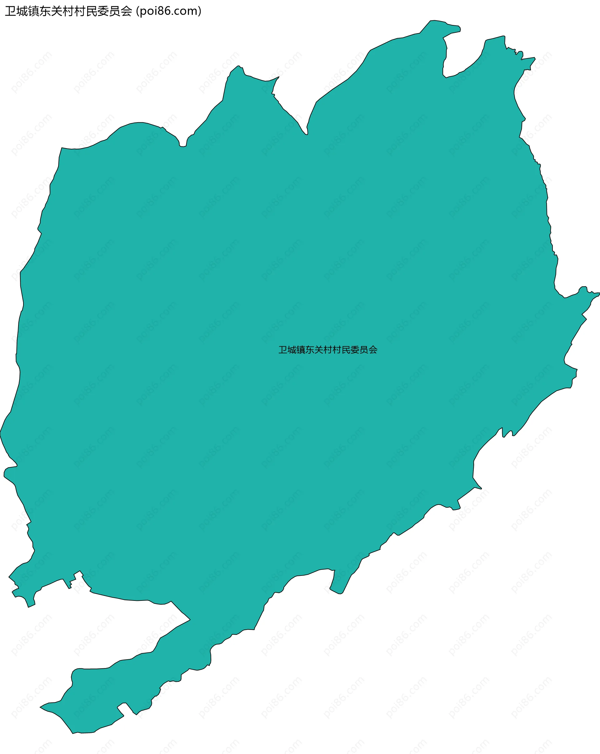 卫城镇东关村村民委员会边界地图