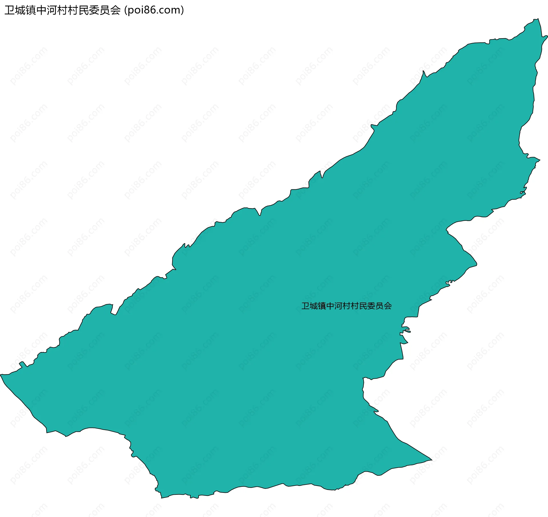 卫城镇中河村村民委员会边界地图