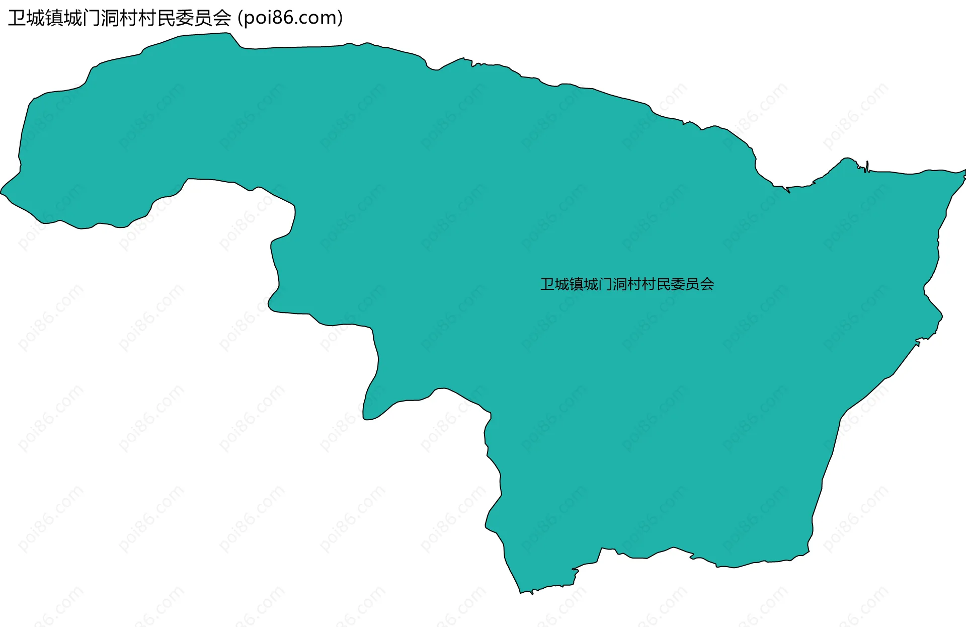 卫城镇城门洞村村民委员会边界地图