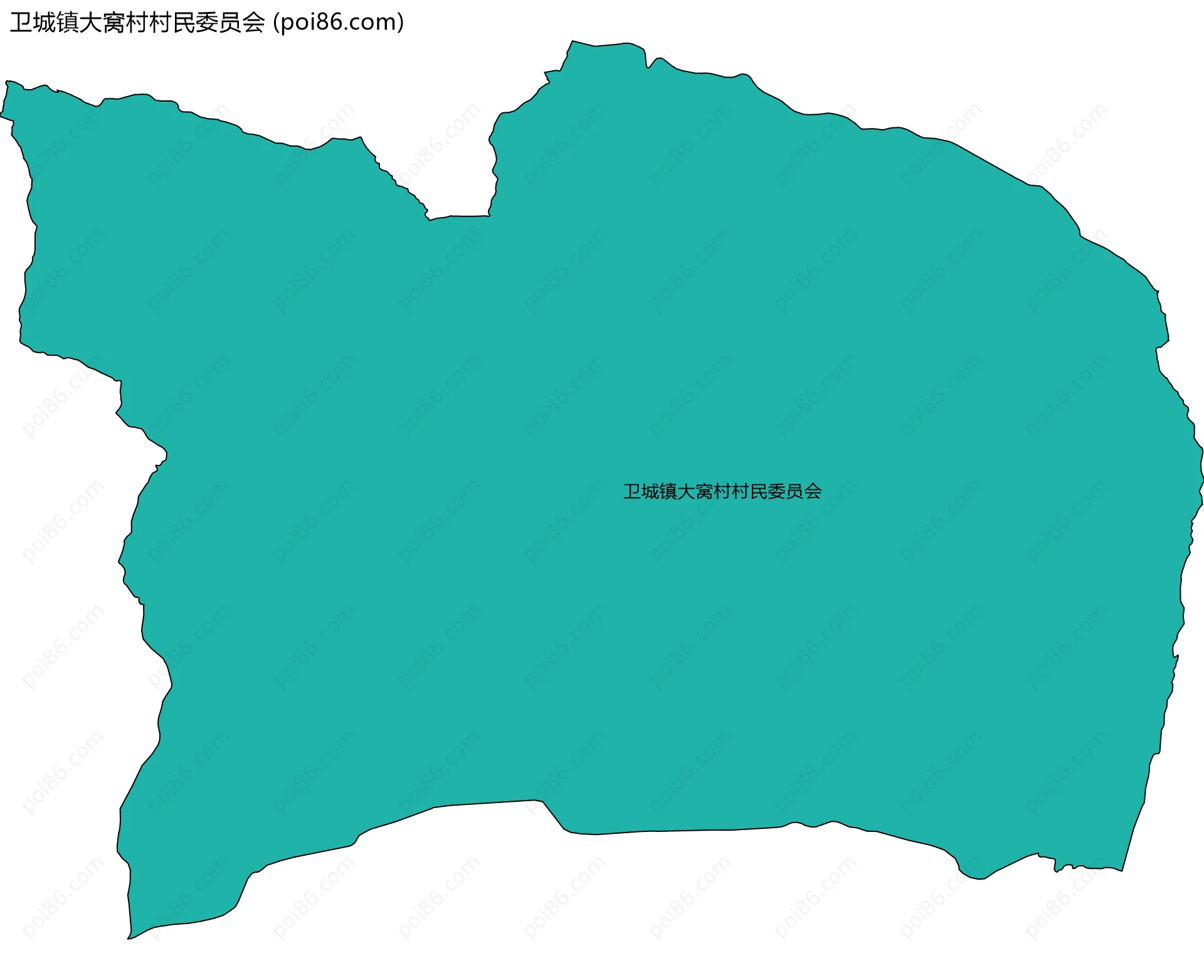 卫城镇大窝村村民委员会边界地图