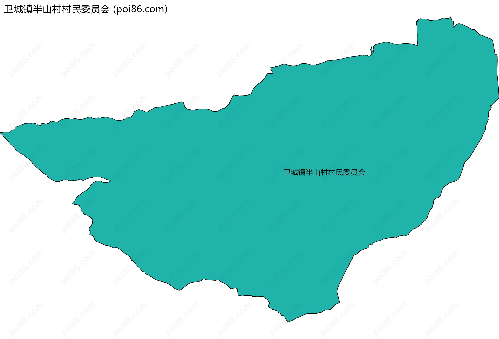 卫城镇半山村村民委员会边界地图