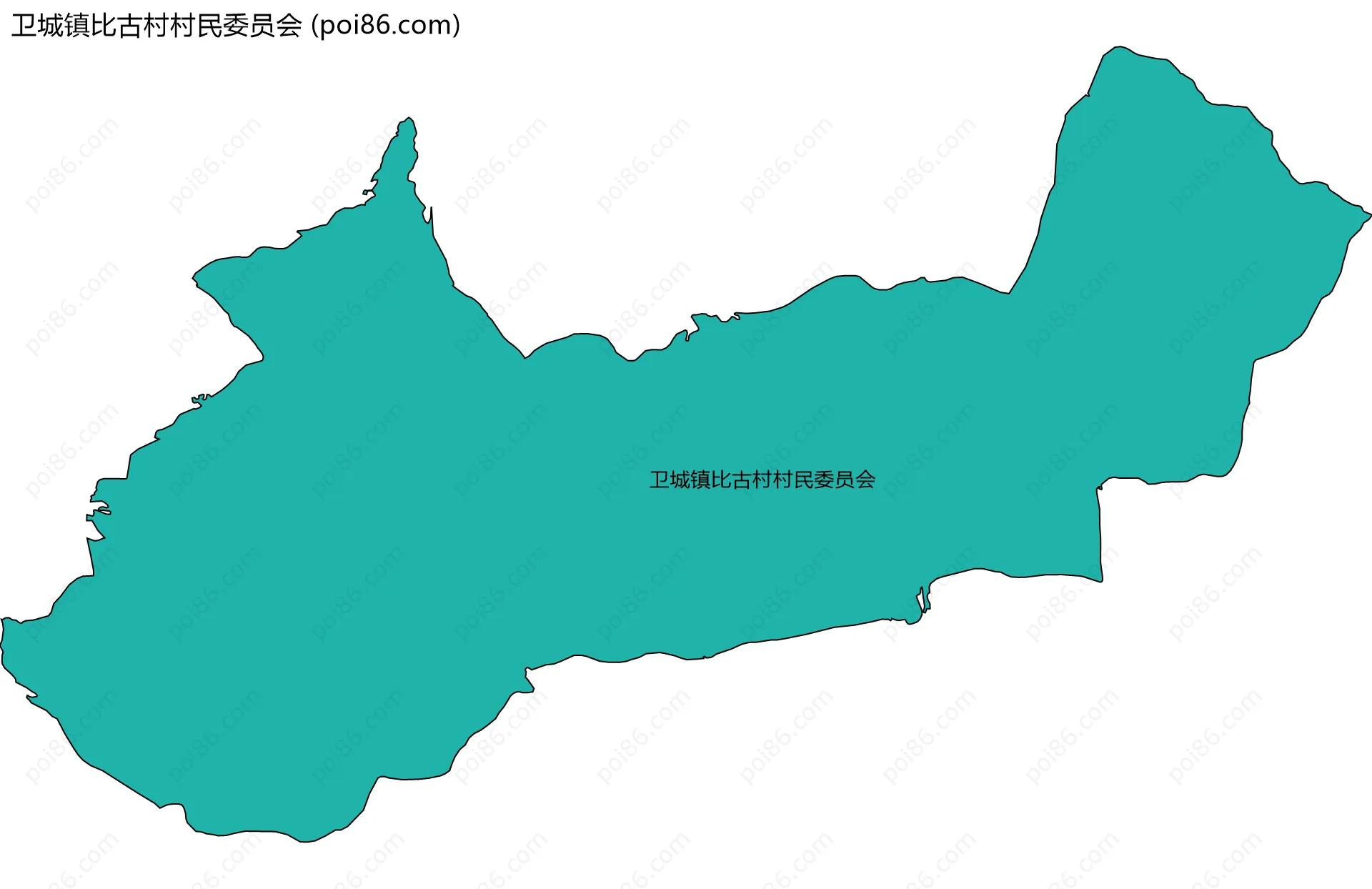 卫城镇比古村村民委员会边界地图
