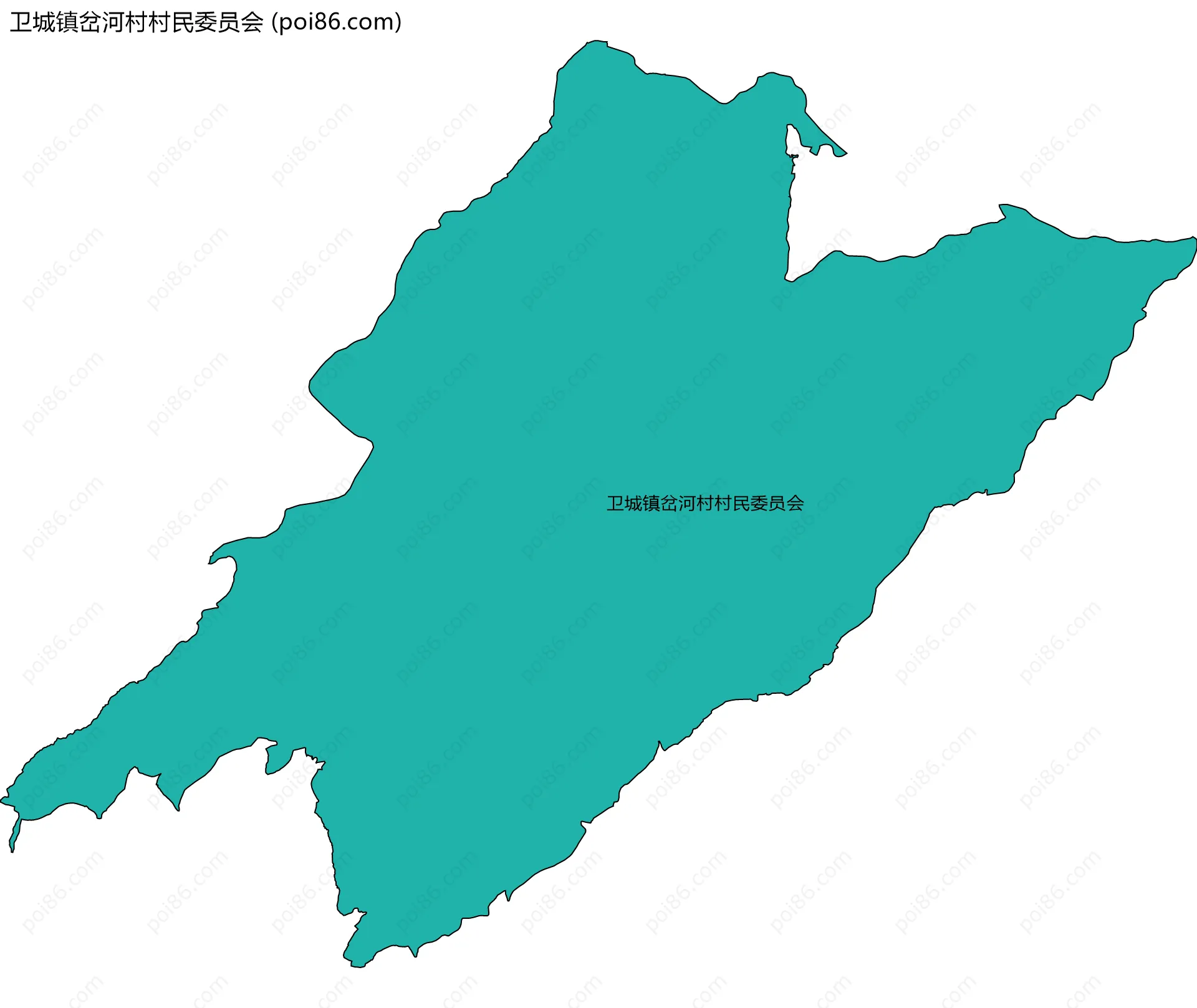 卫城镇岔河村村民委员会边界地图