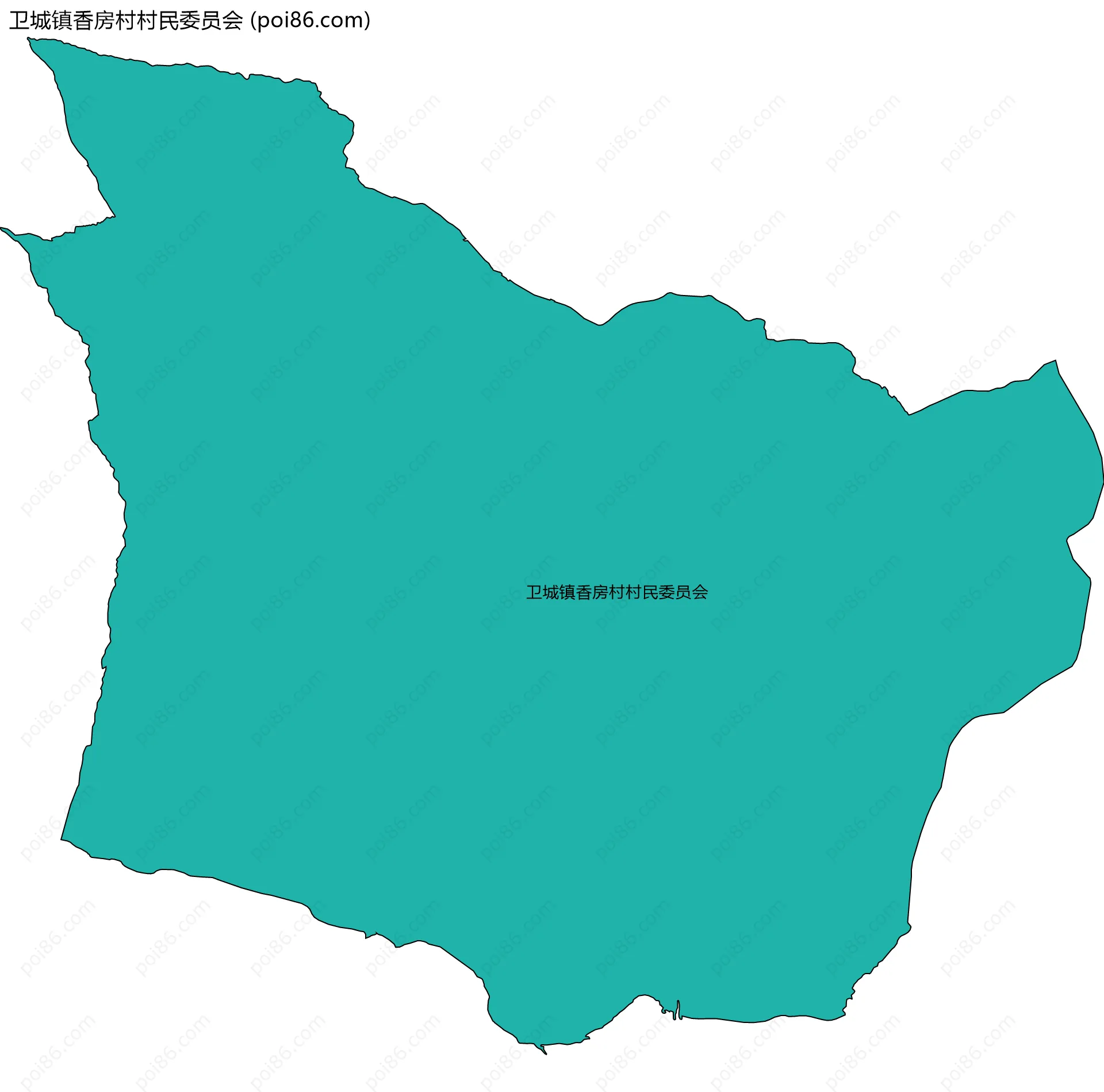 卫城镇香房村村民委员会边界地图