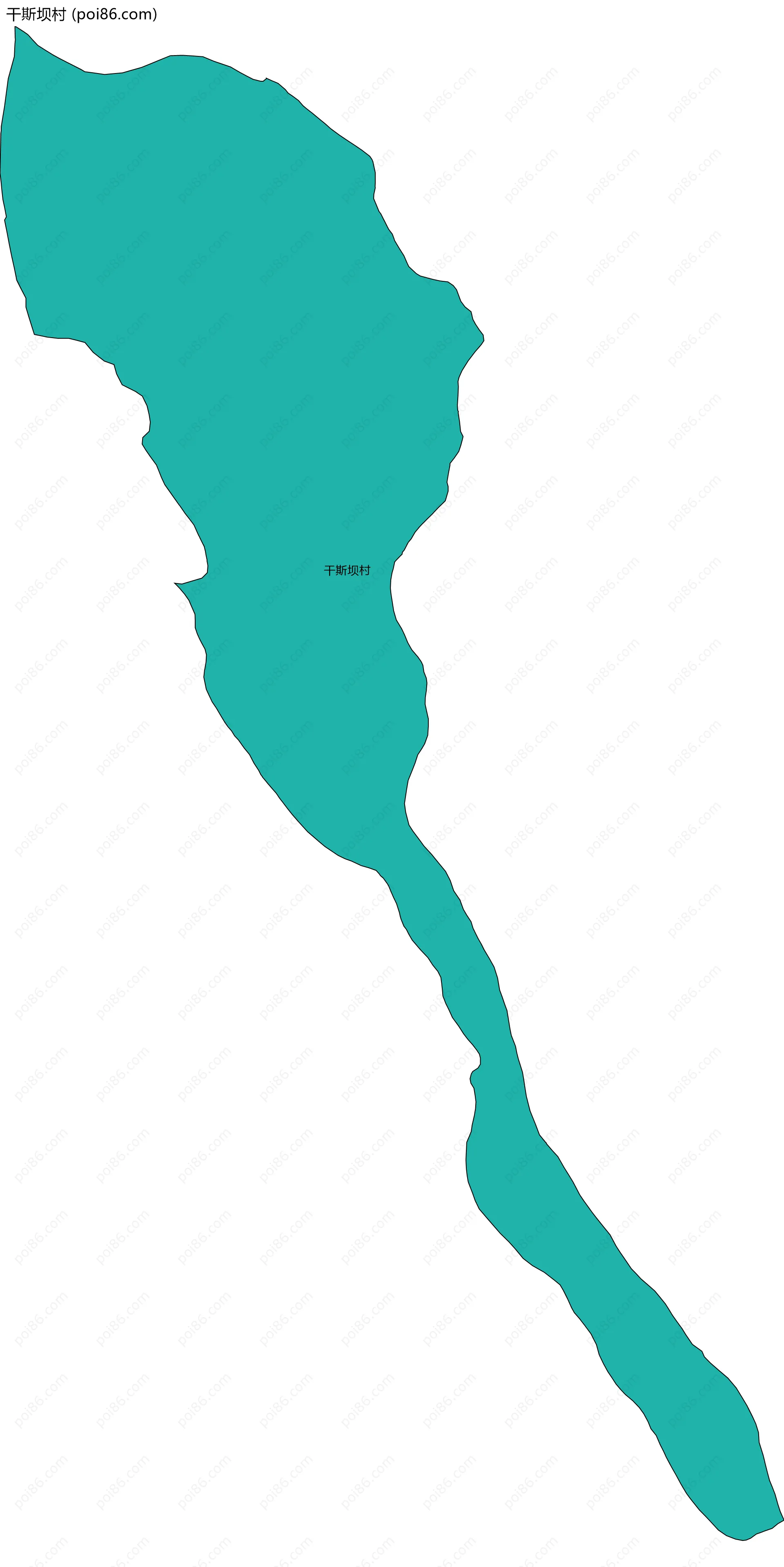 干斯坝村边界地图