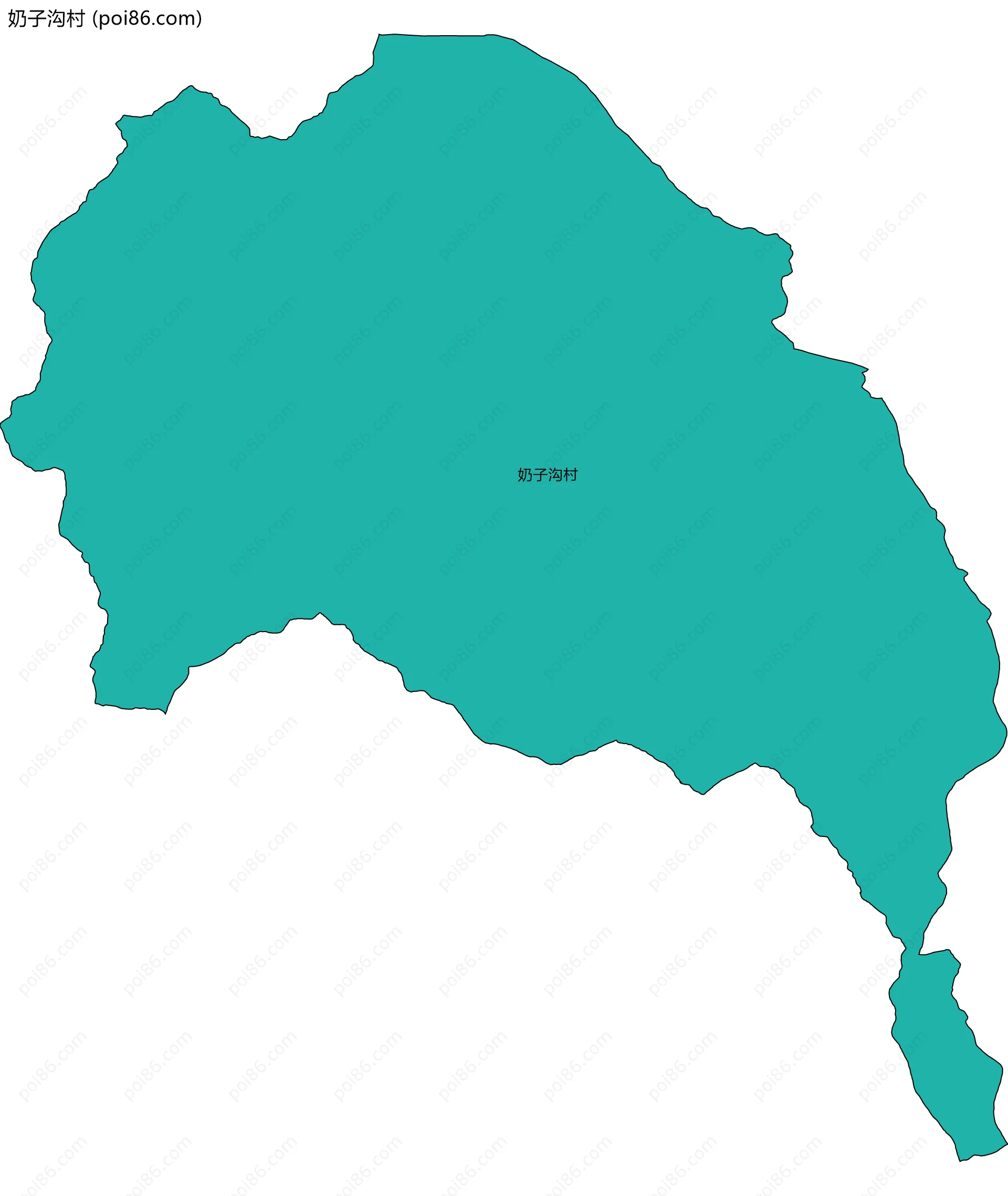 奶子沟村边界地图