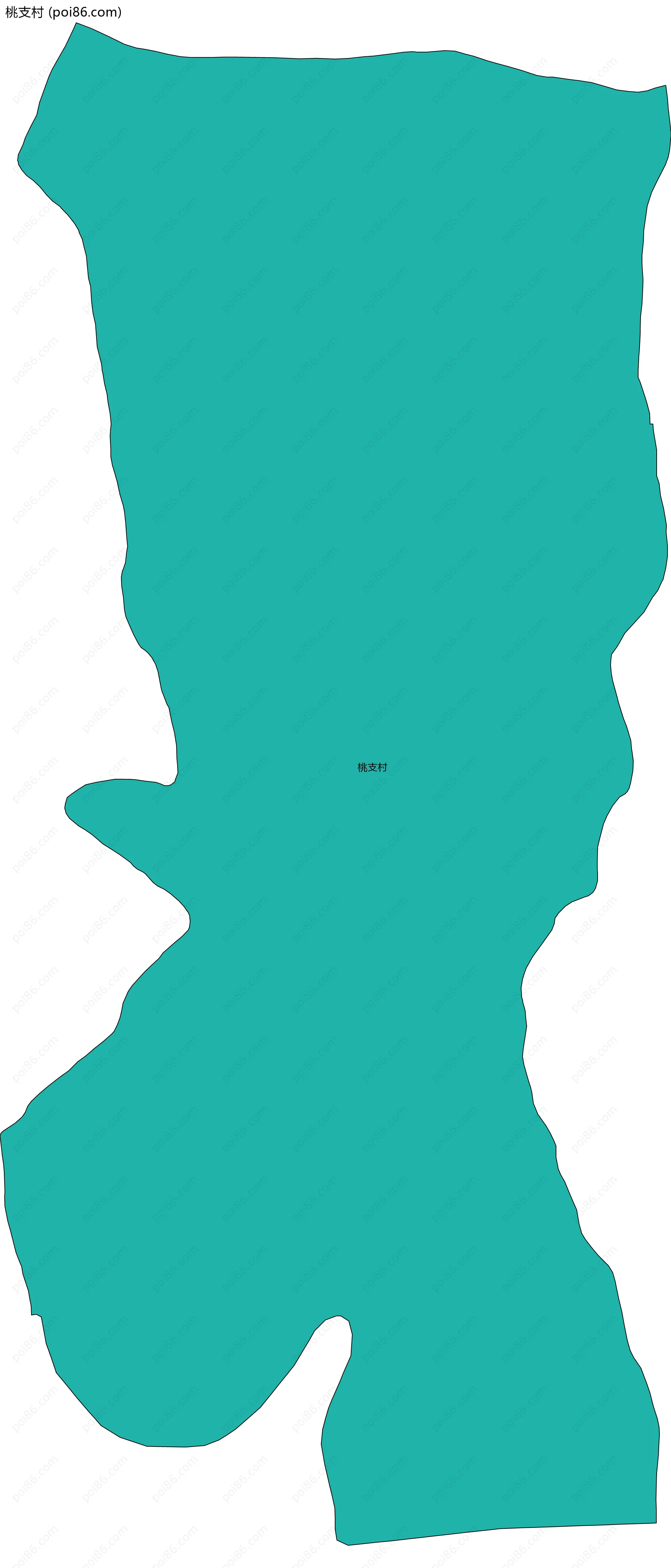 桃支村边界地图